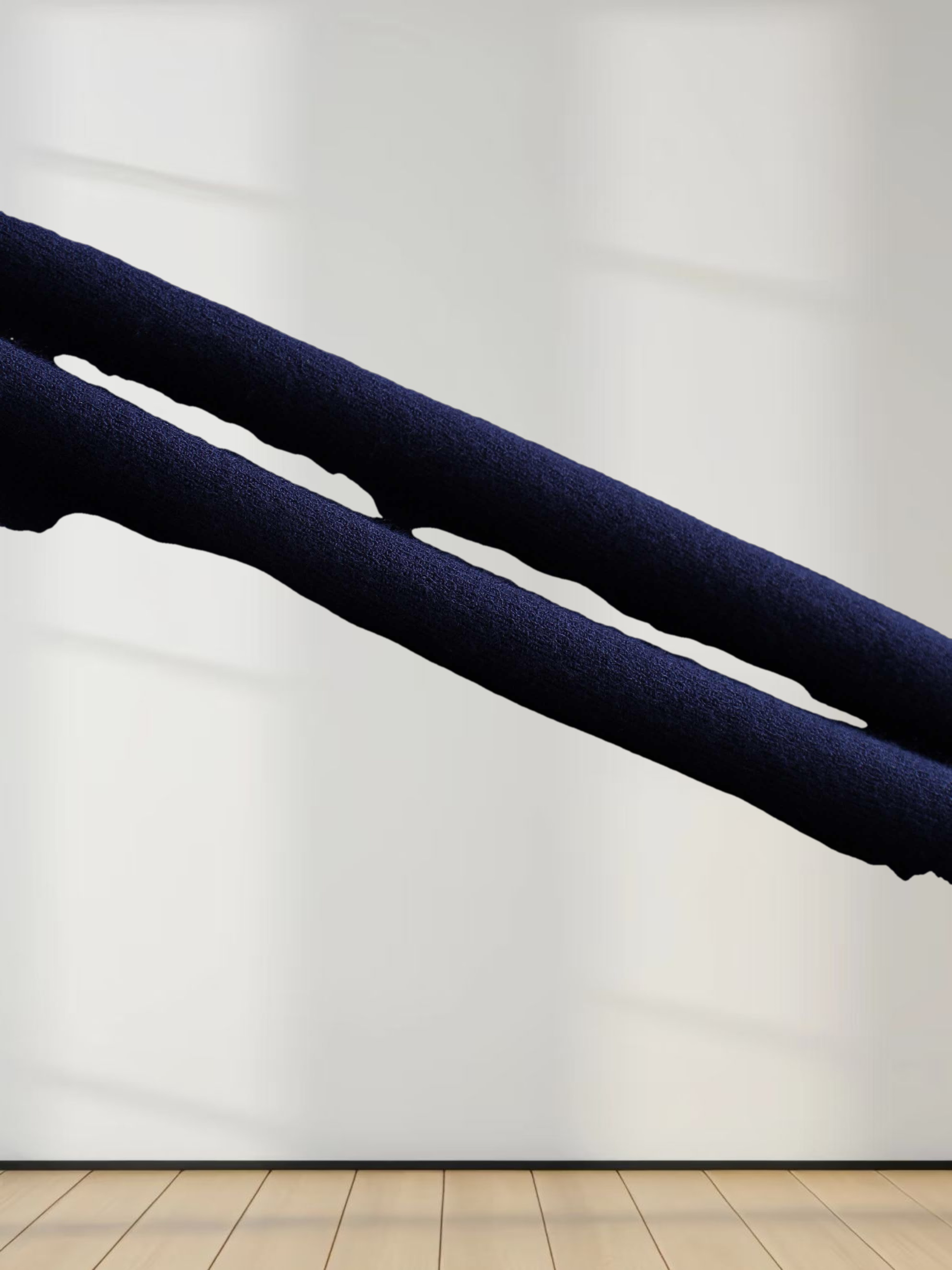 Crochet Puff Flower Sweater Set-Navy