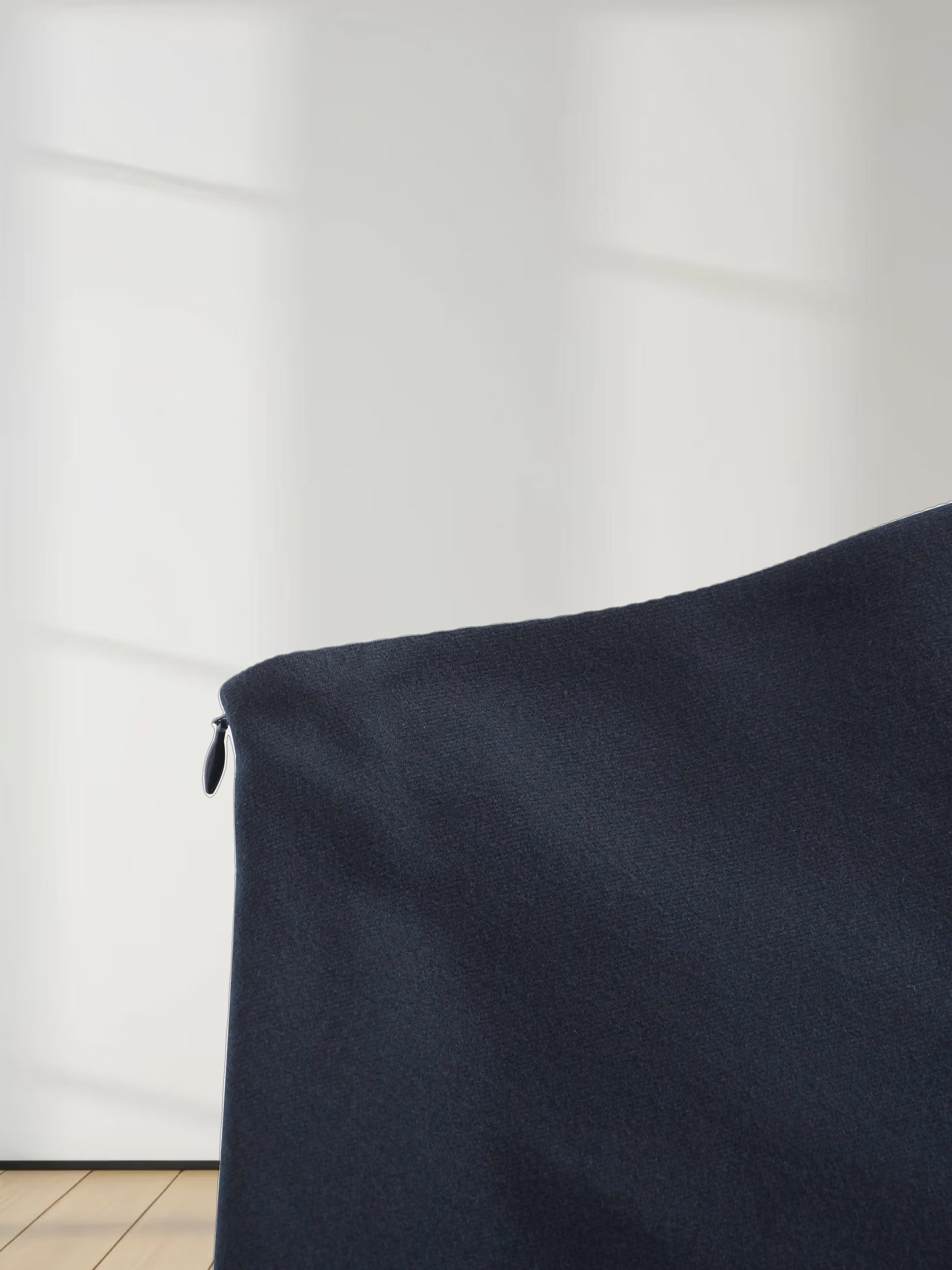 Basic A-Line Seamed Maxi Skirt-Navy