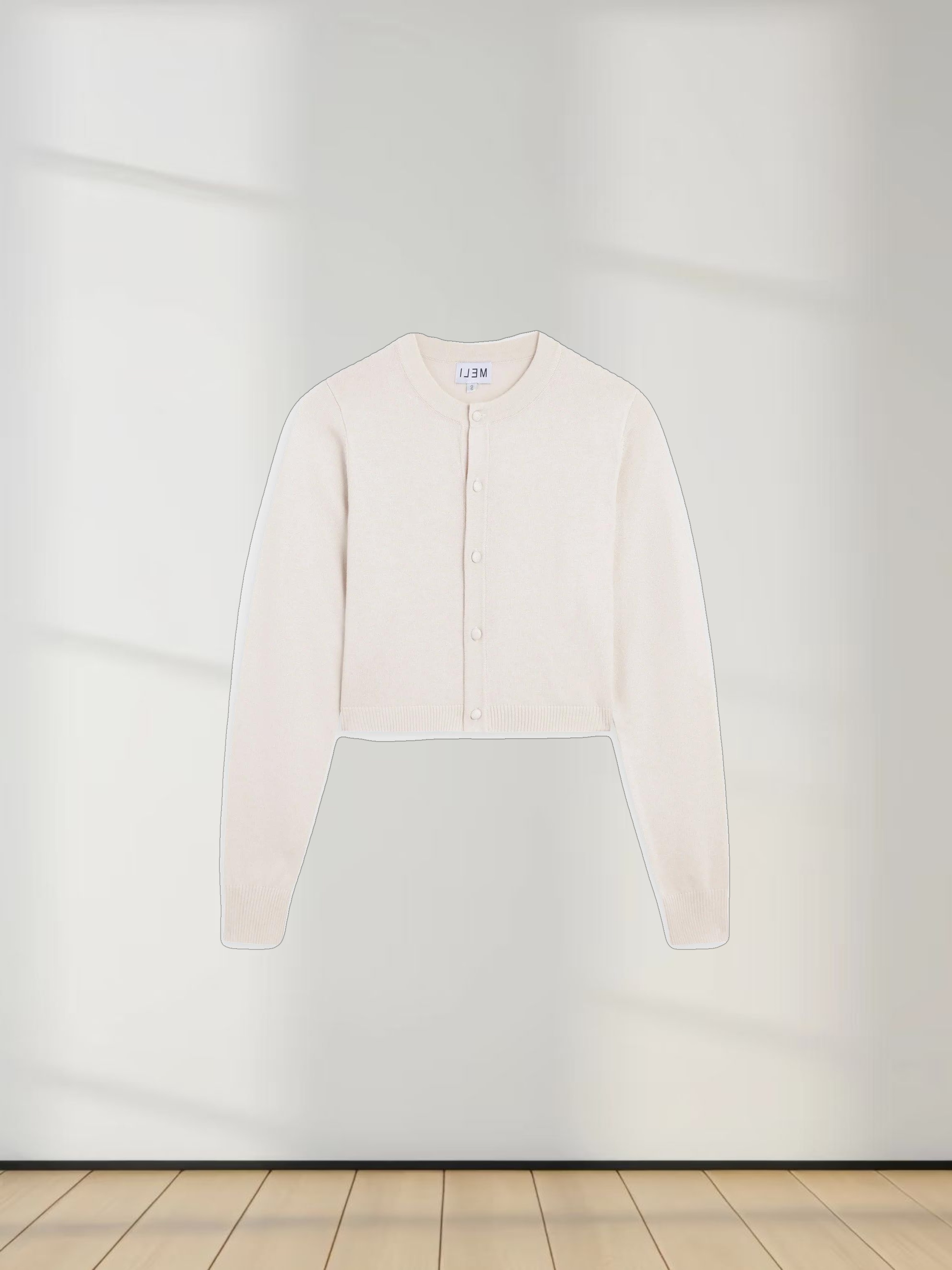 Solid Crew Crop Cardigan-Ivory