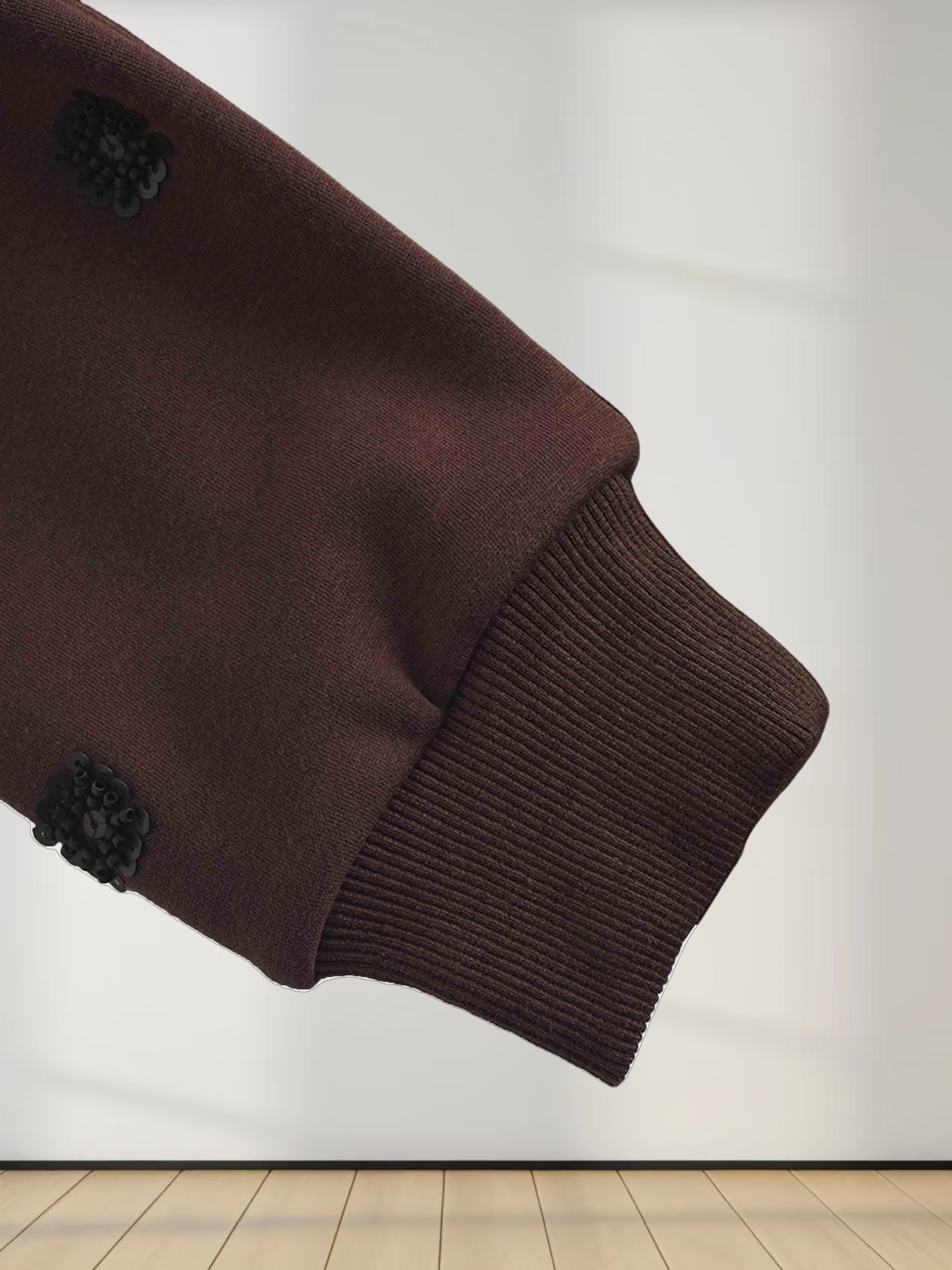 Embellished Sweatshirt-Brown/Black