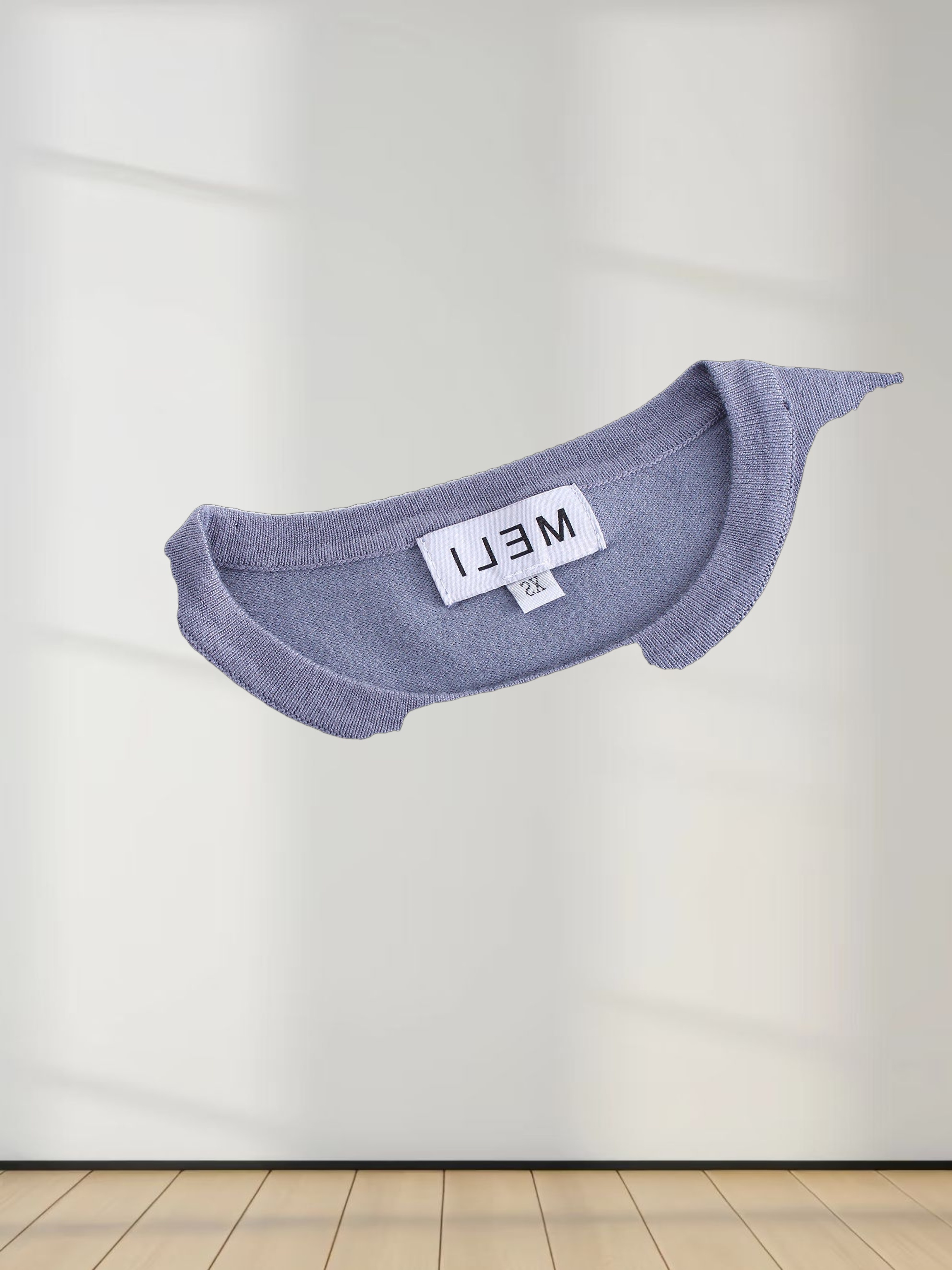 Basic Crew Sweater 3Q-Denim Blue