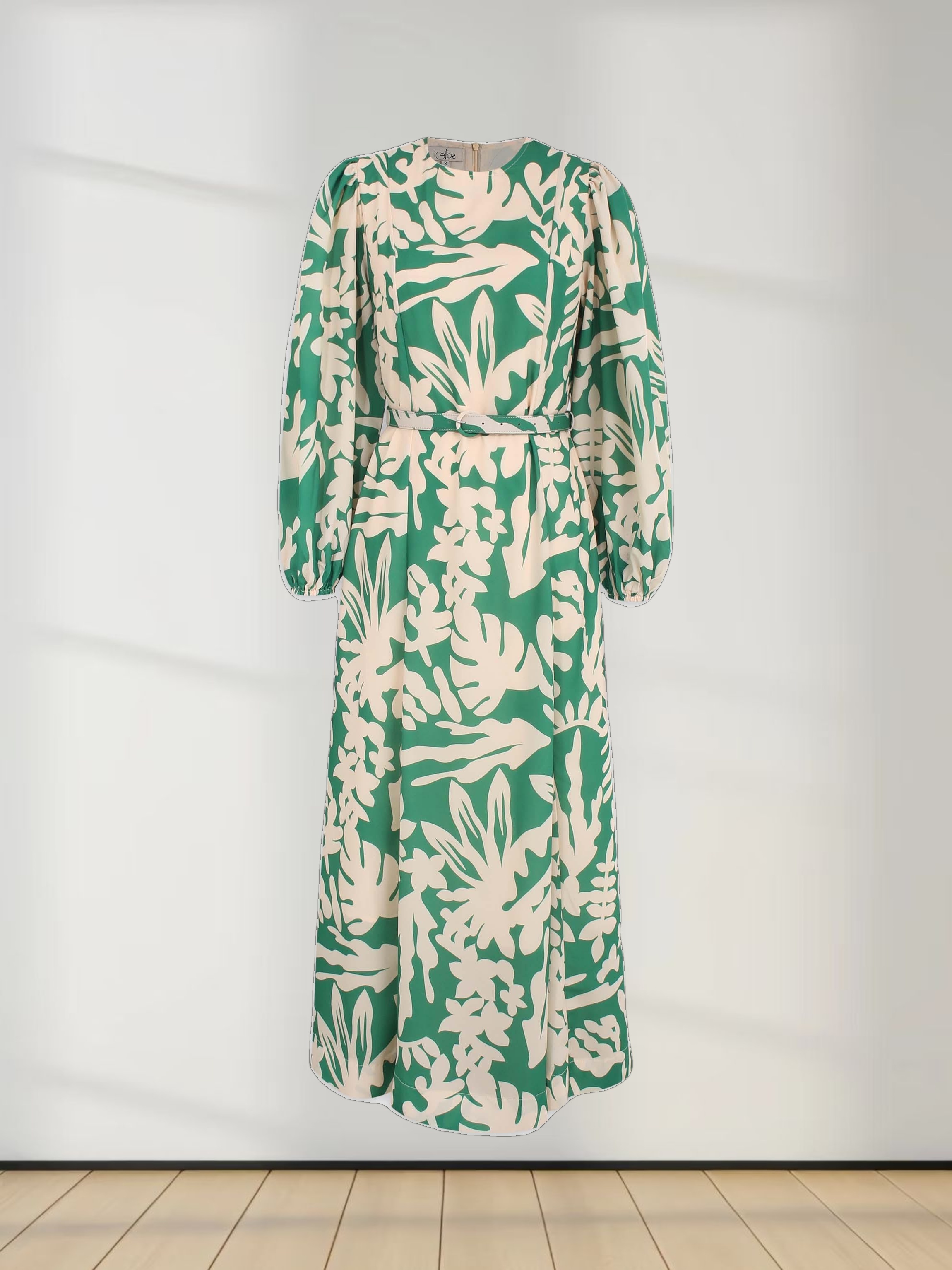 Printed Shift A-line Dress-Tropical Floral