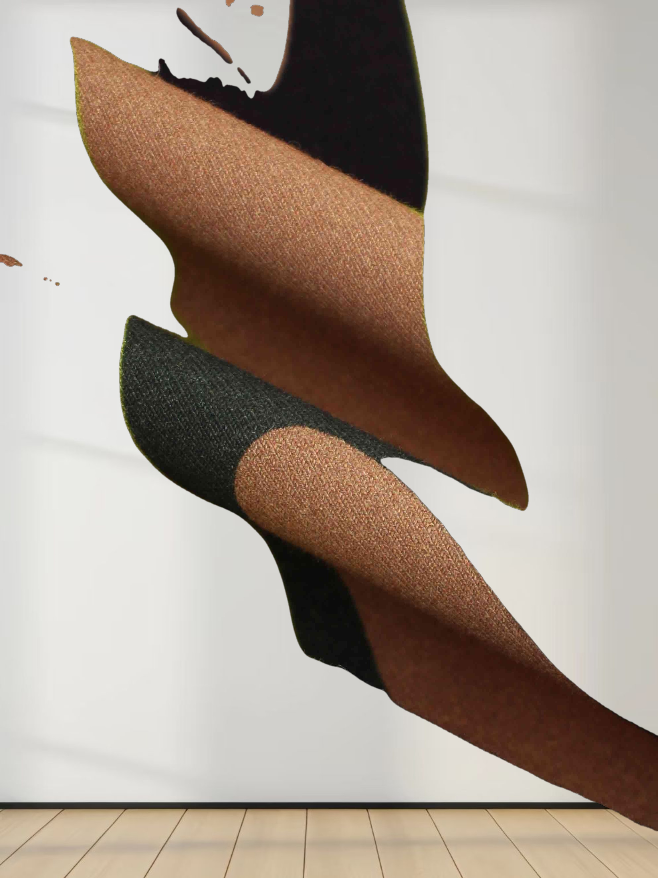 Printed Modal Turtleneck-Retro Swirl