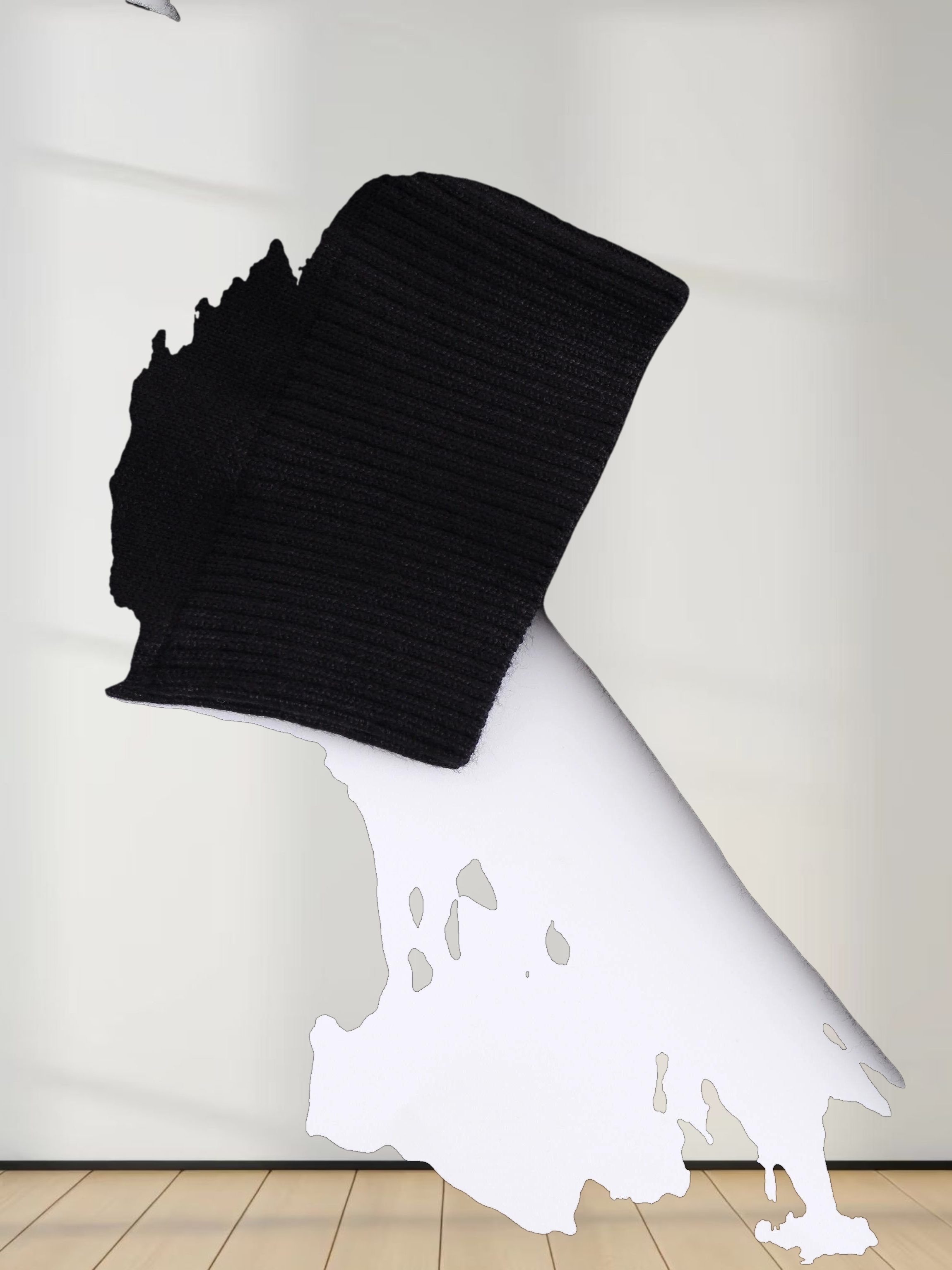 BASIC CREW SWEATER (3Q) - BLACK