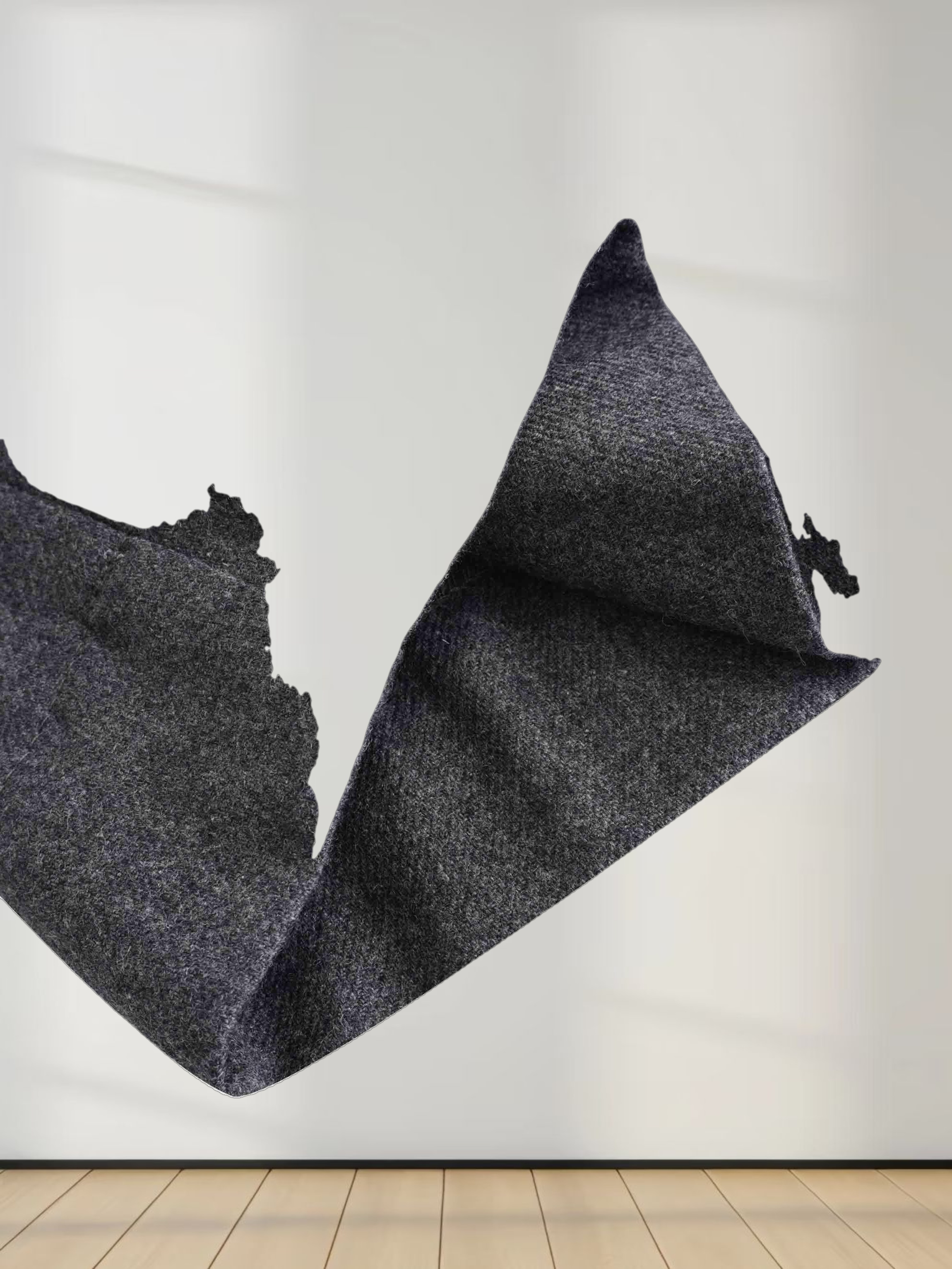 Basic Wool Blend Slip Dress-Grey