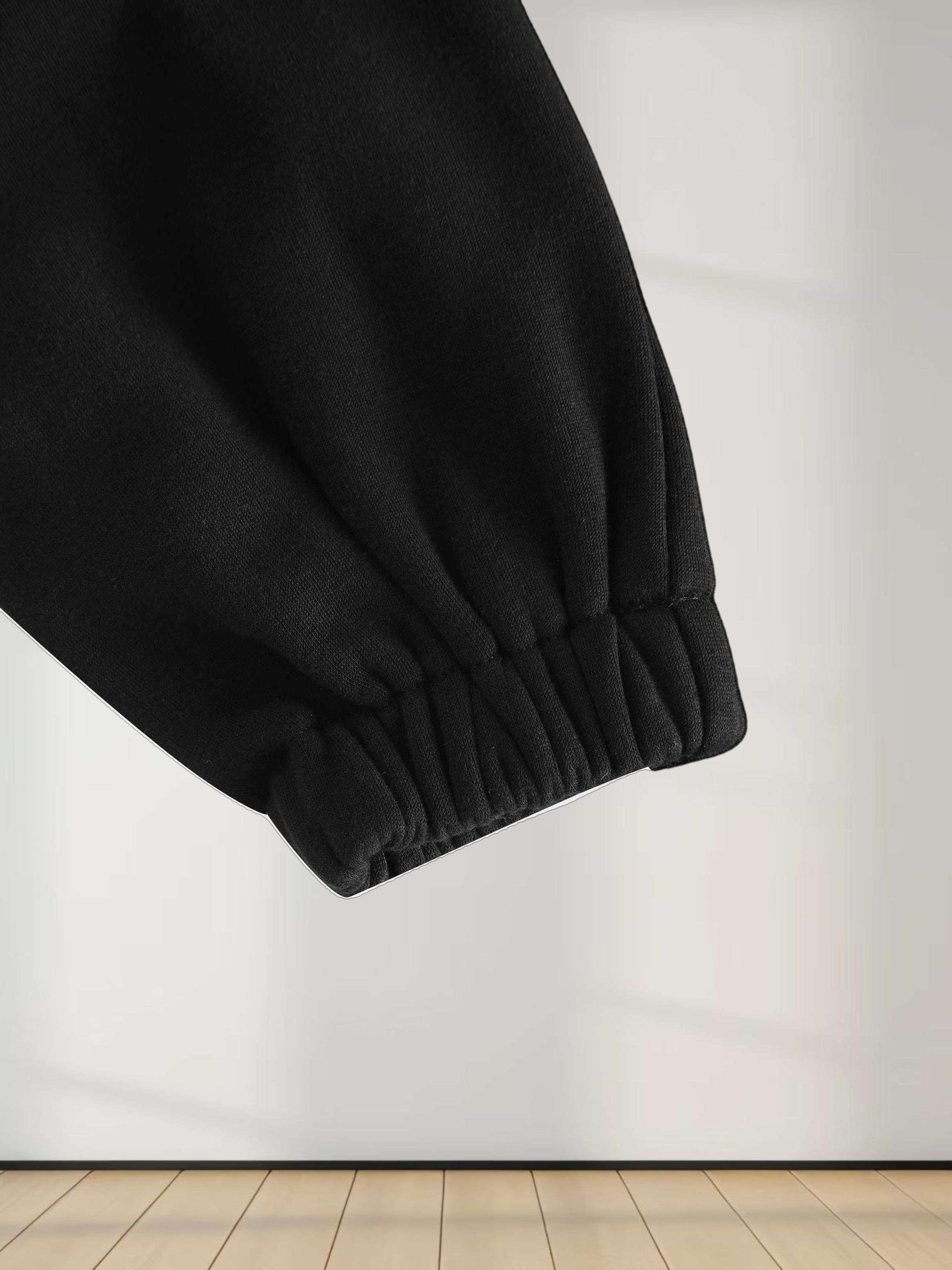 Bubble Sweatershirt Jacket-Black