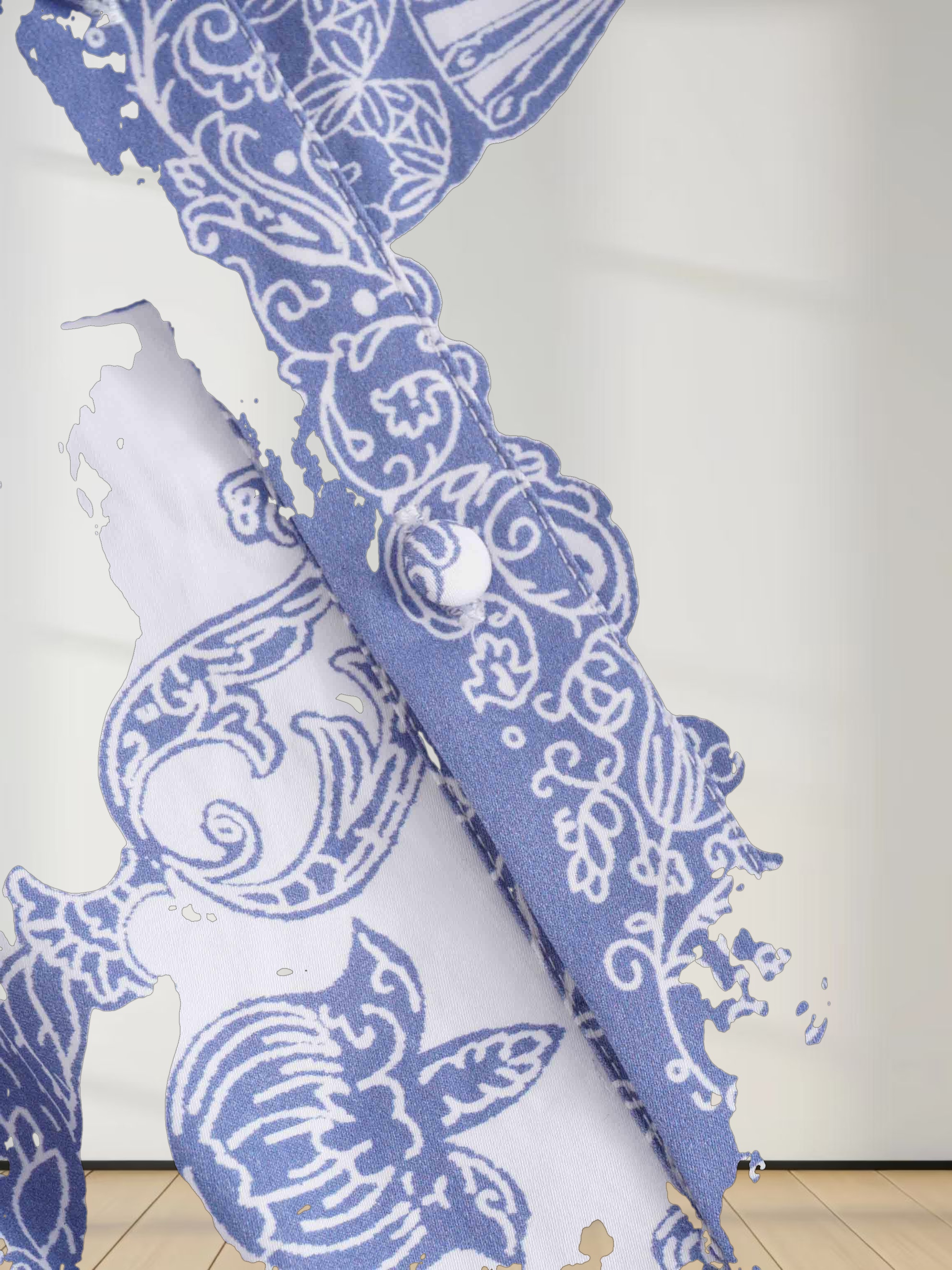 Royal Damask Dress-Blue