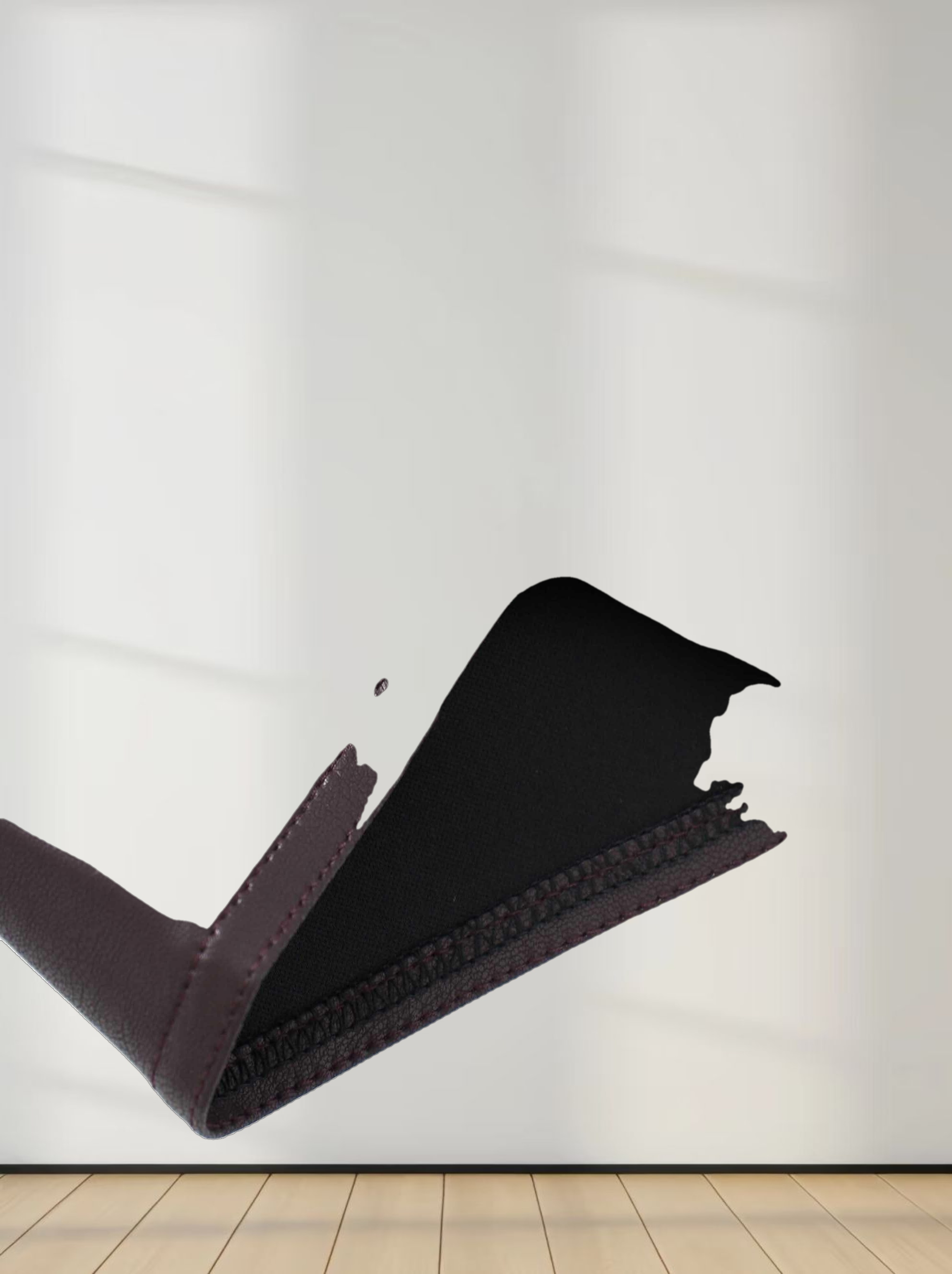 Drop Waist Leather Skirt-Plum