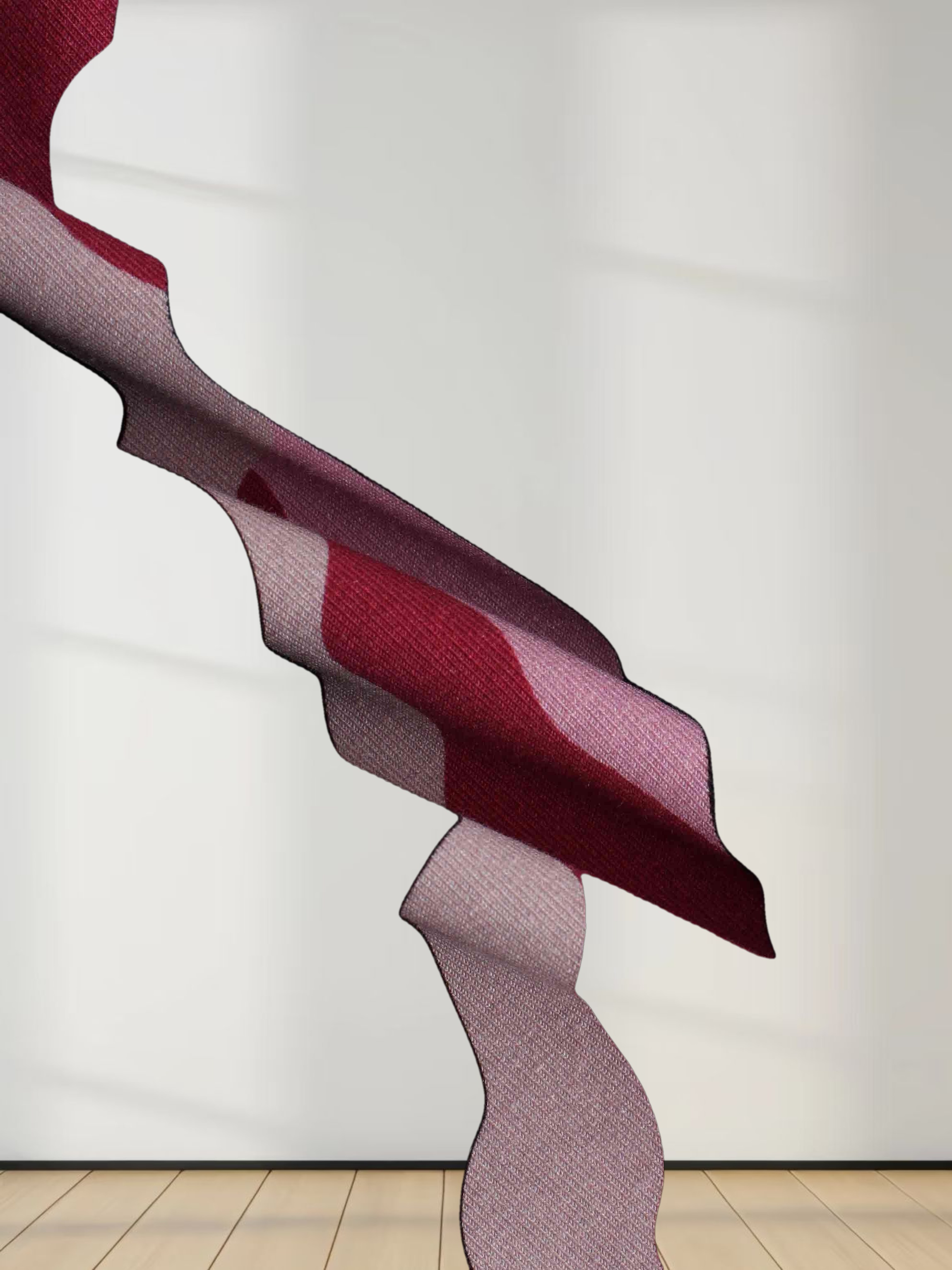 Printed Modal Turtleneck-Pink Lightning