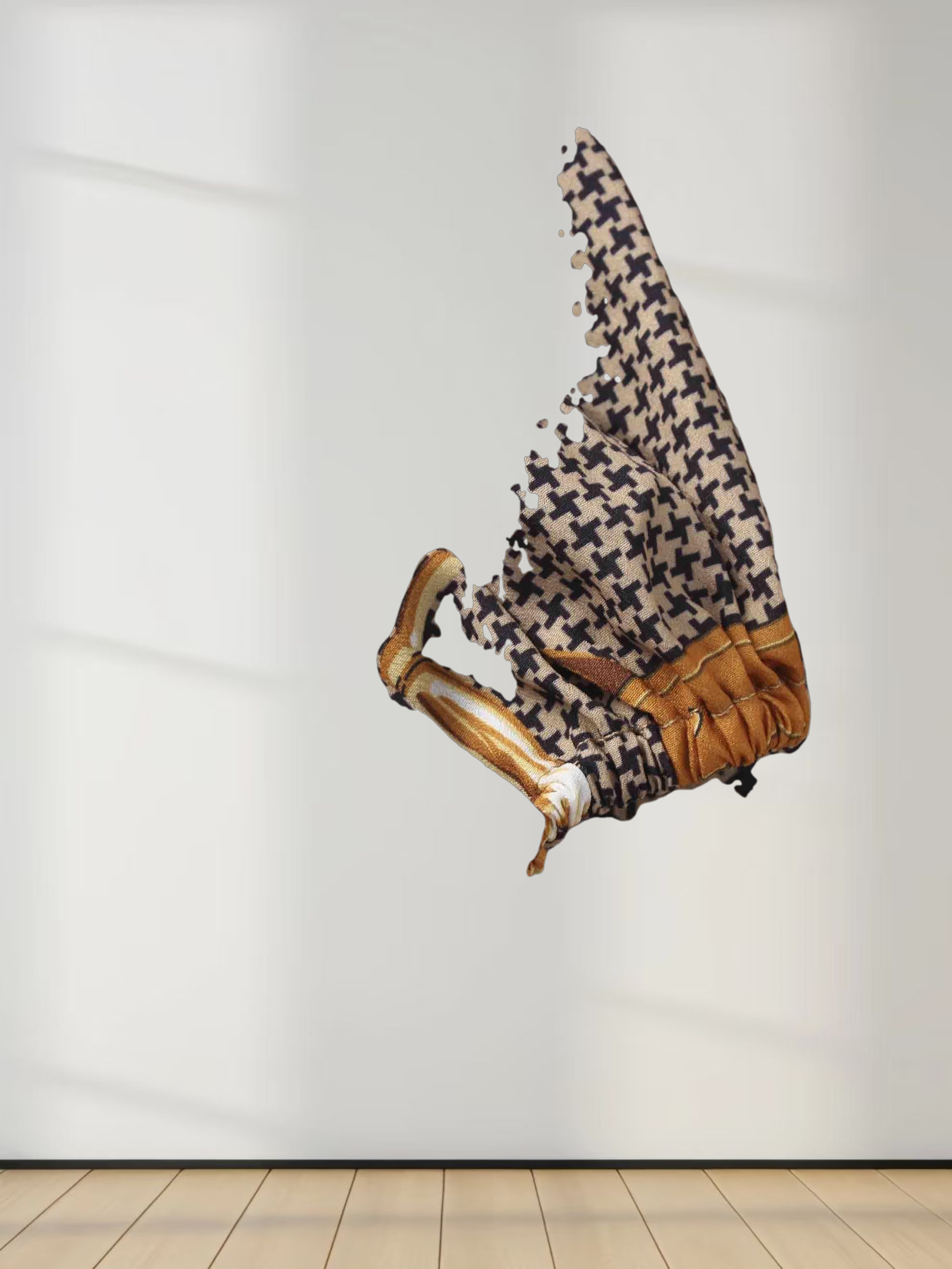 Printed Shift A-line Dress-Gold Chains