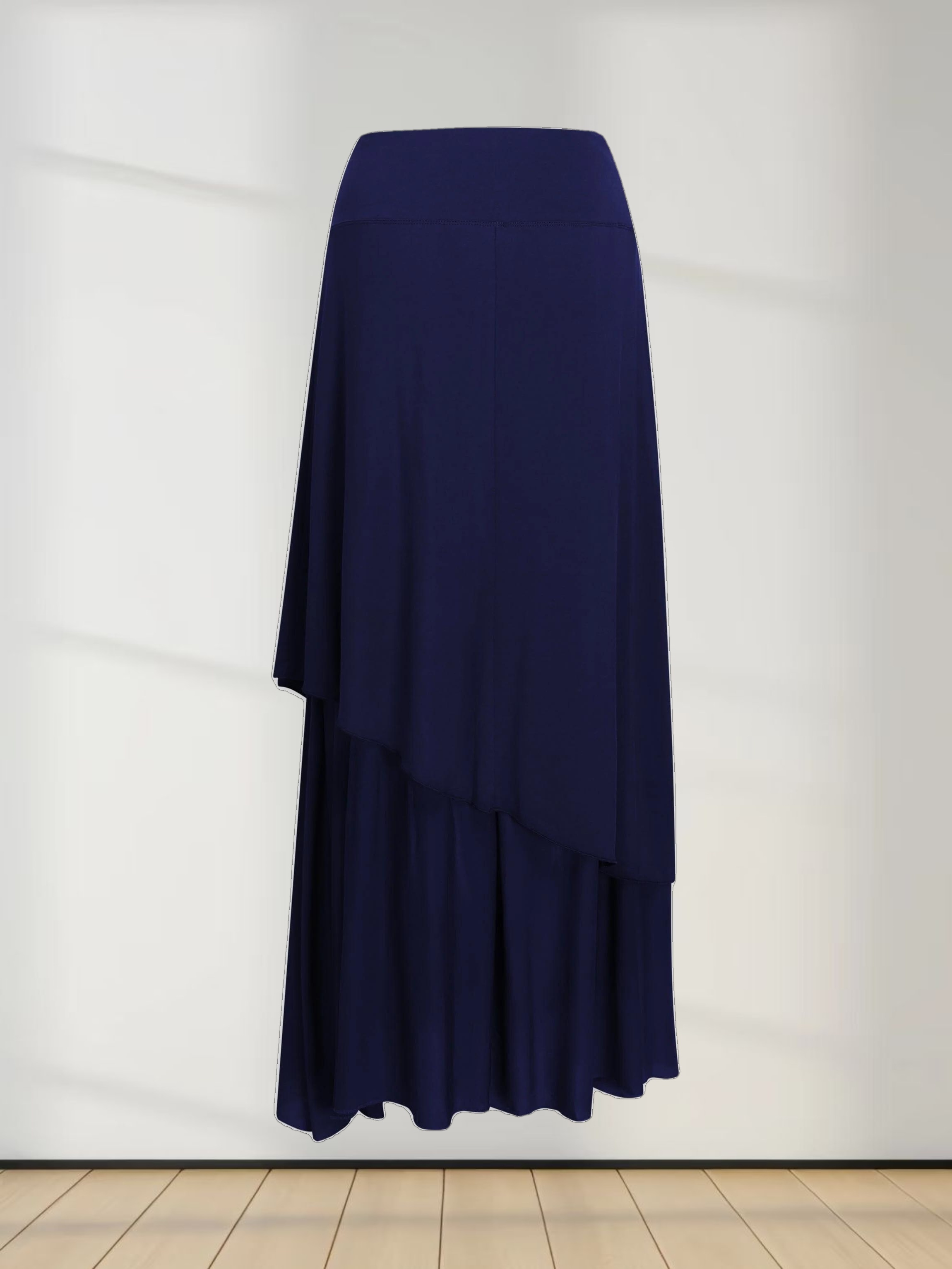 DOUBLE LAYER SKIRT-NAVY