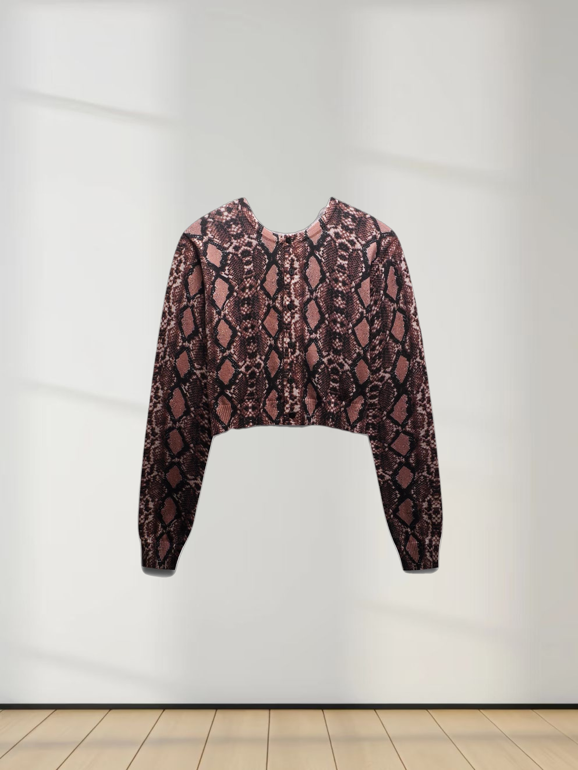 Printed Cardigan-Snakeskin