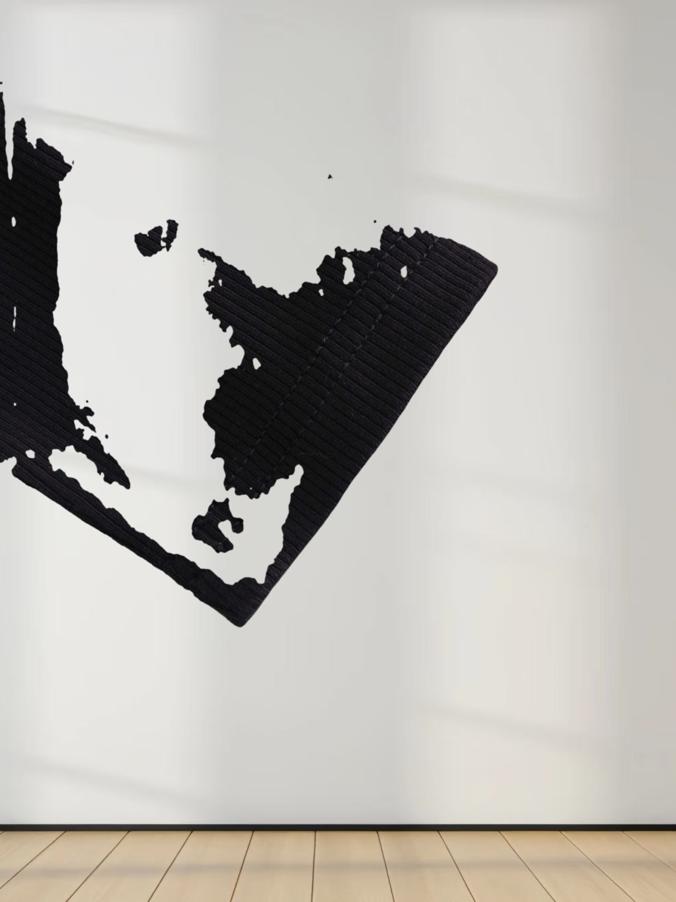 CREW RIBBED DOLMAN-BLACK