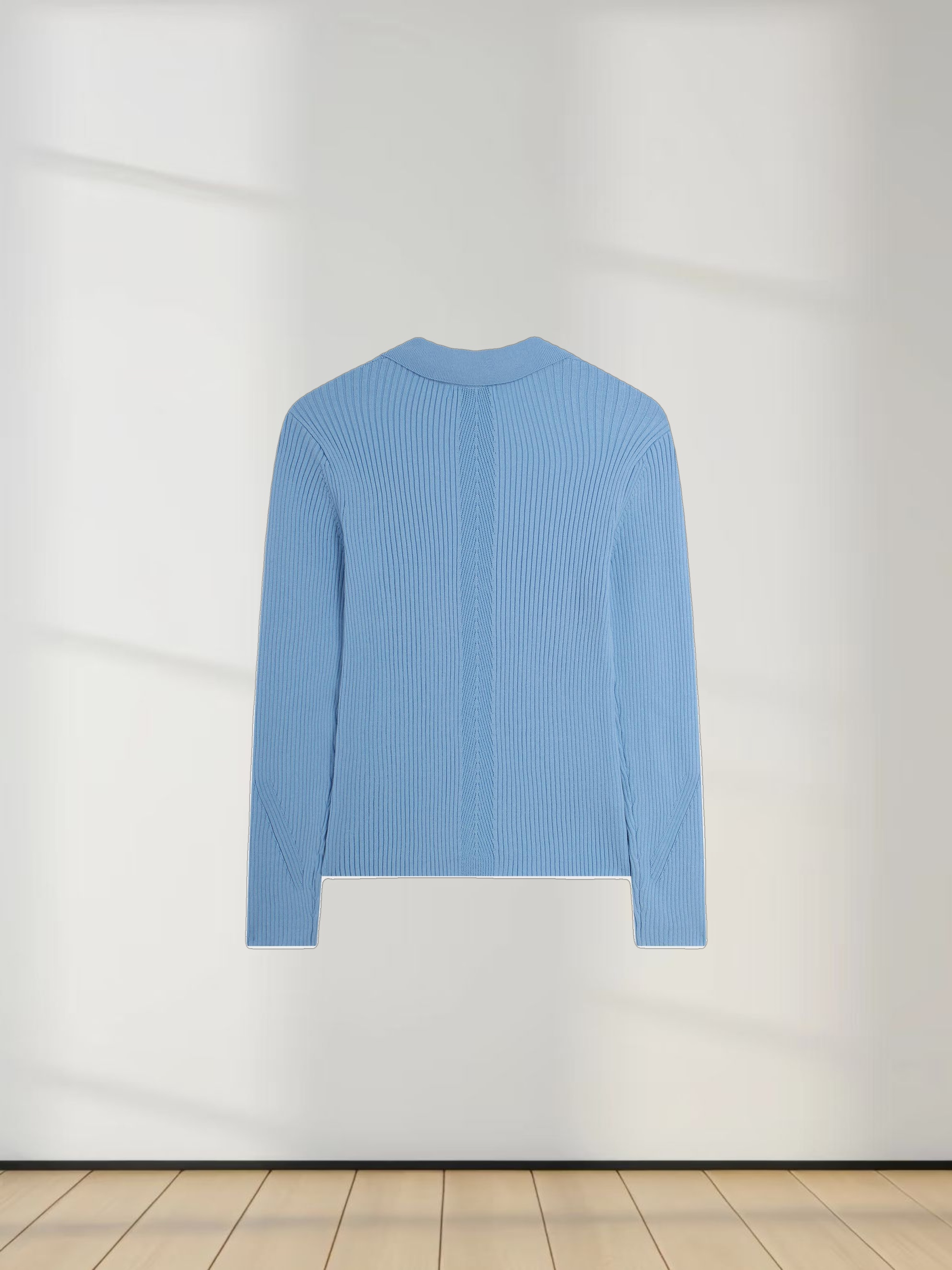 Center Design Sweater-Periwinkle