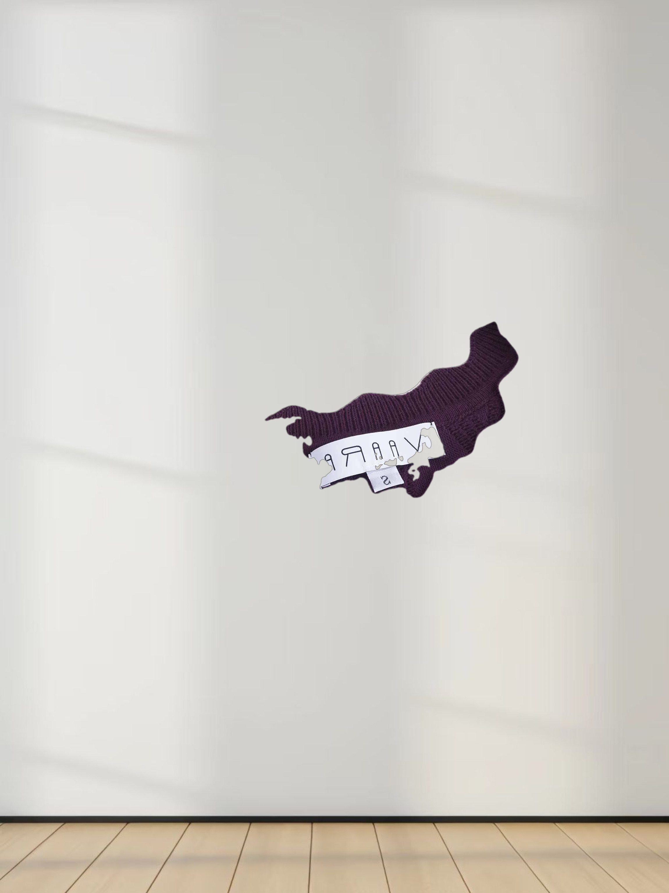 Scalloped Sleeveless Crew Neck Sweater-Wine