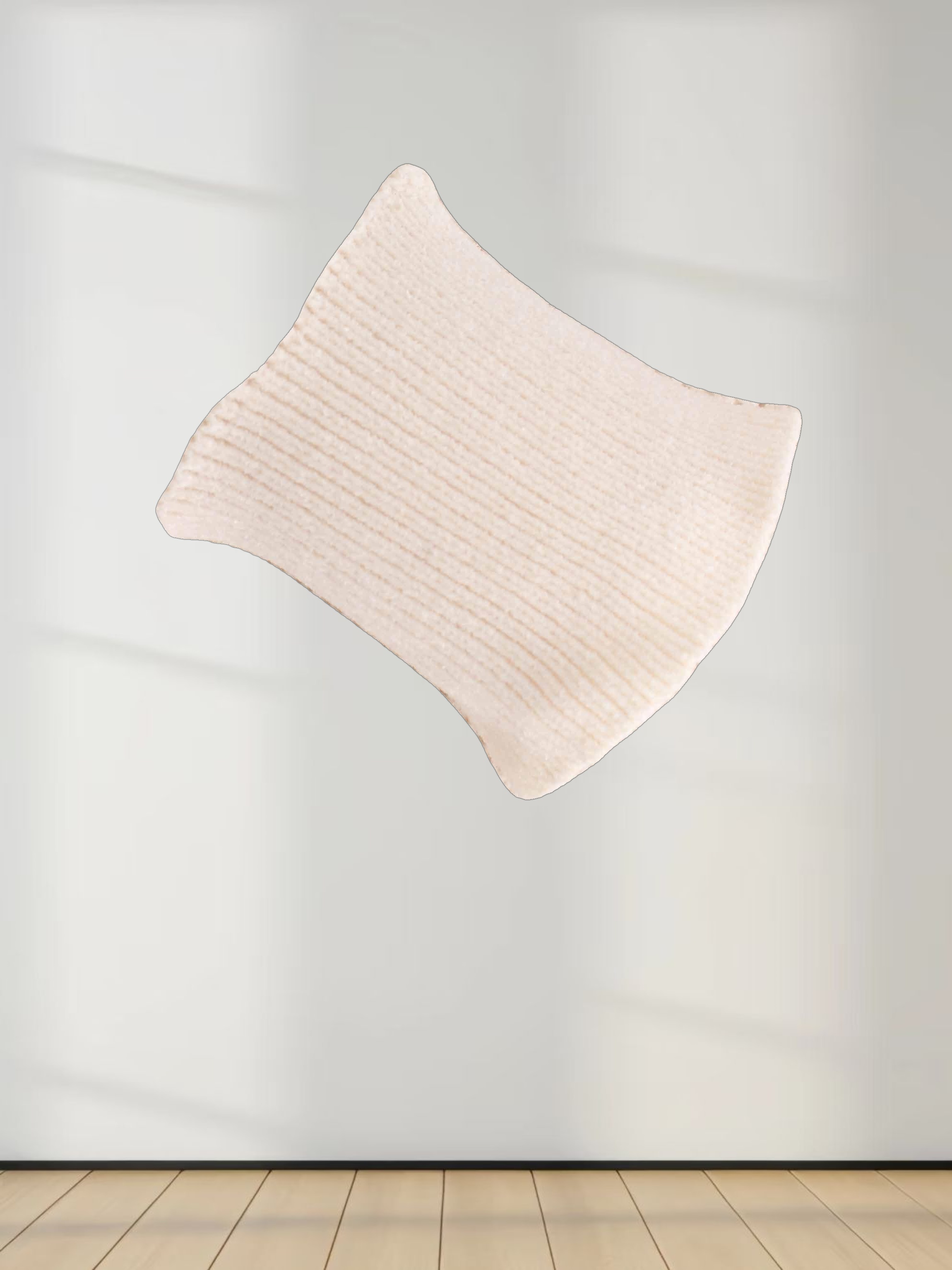 Chenille Waffle Sweater-Cream