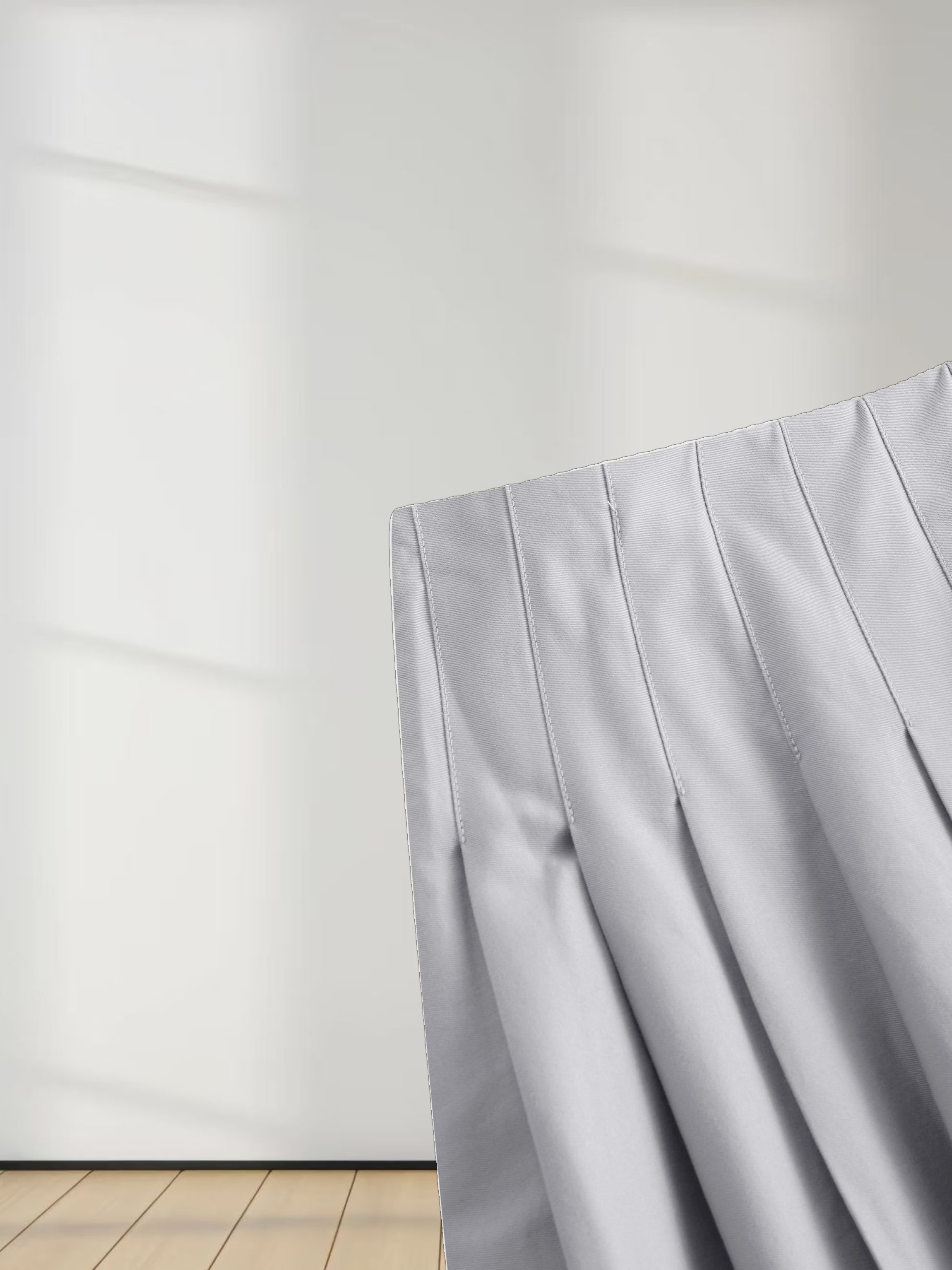 Full Pleated Skirt-Ice Grey