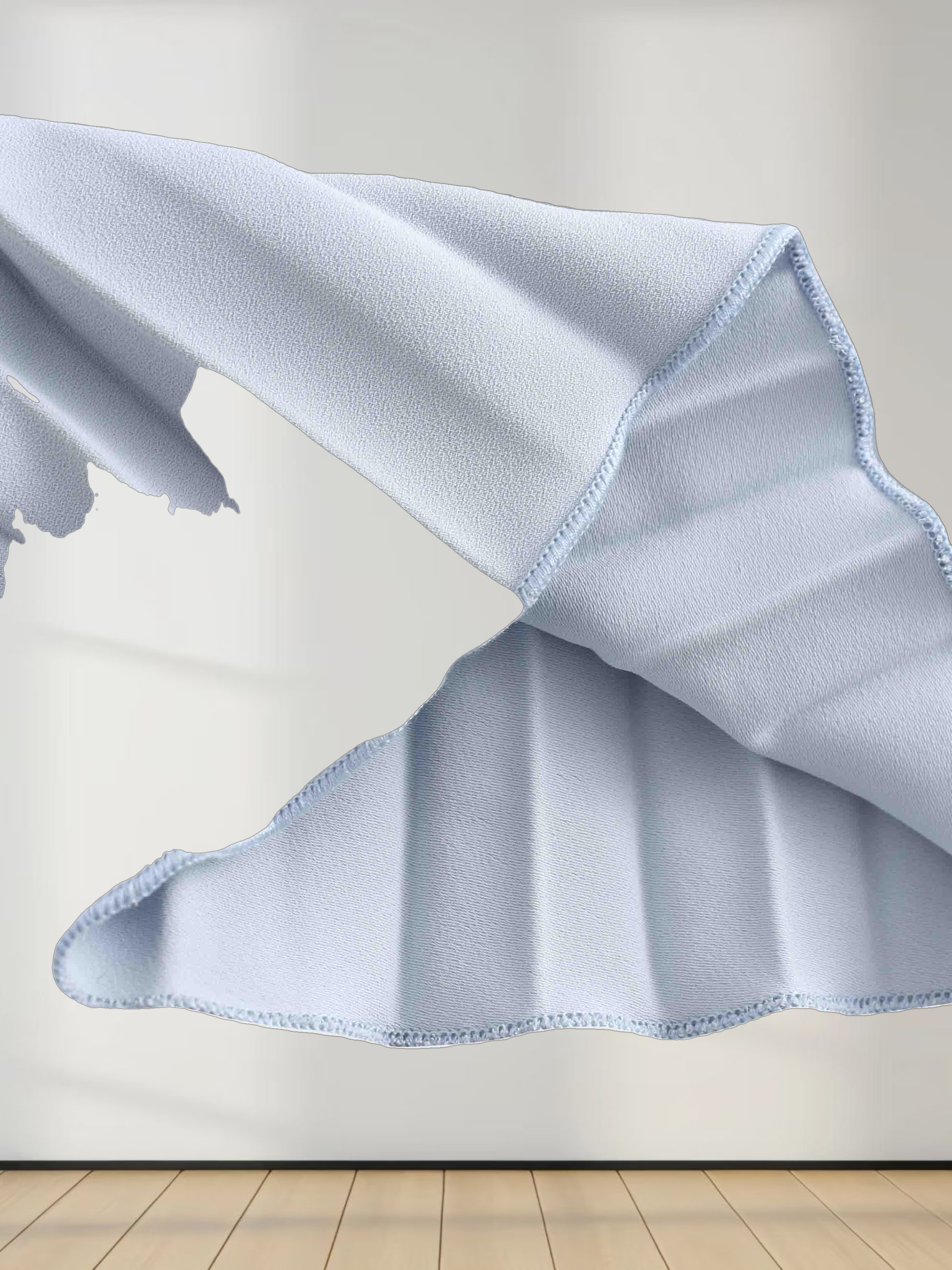 Crepe Pleated Maxi Skirt-Light Blue