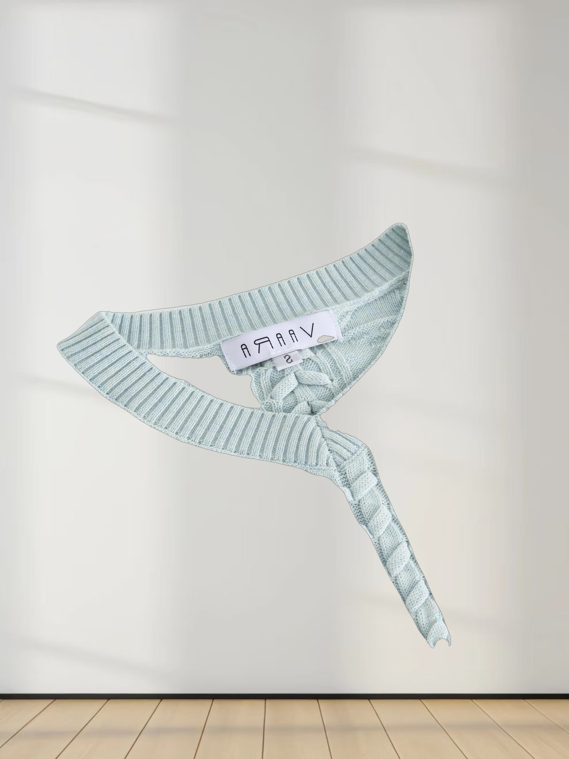 Cross Stitch Sweater-Heathered Blue