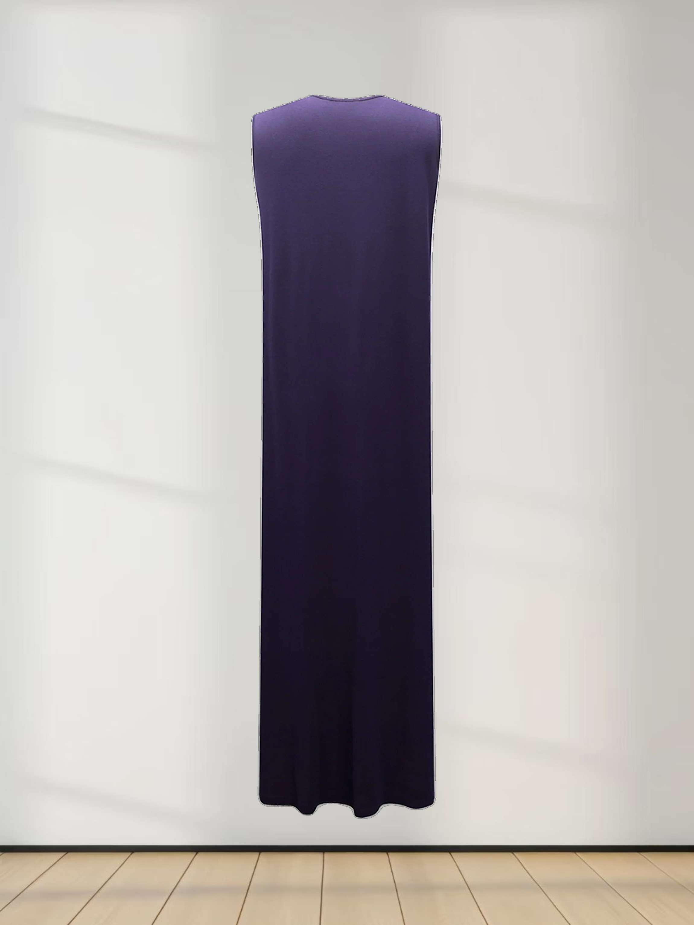 Basic T-Shirt Slip Dress-Navy