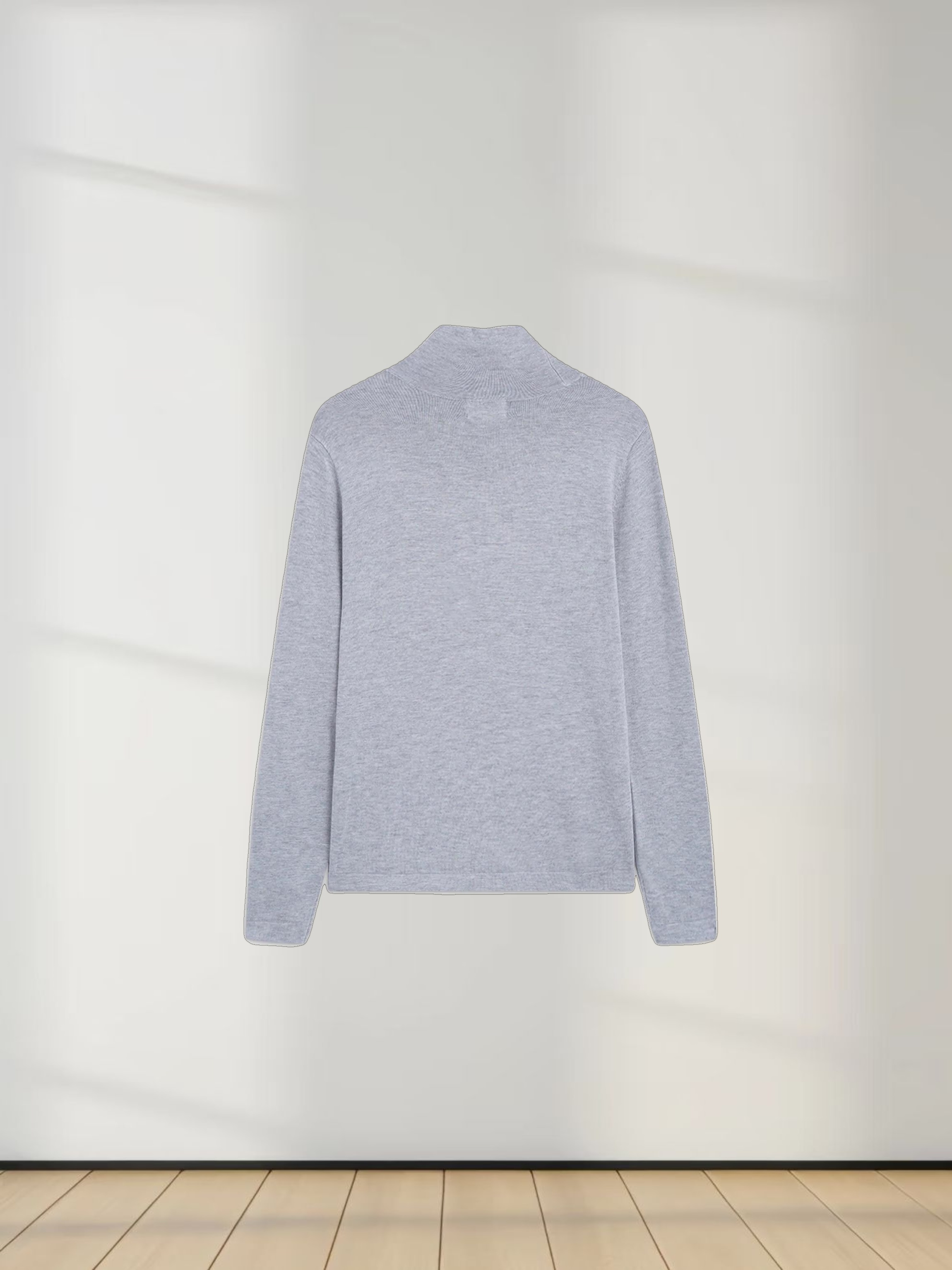 Knit Turtleneck-Light Grey