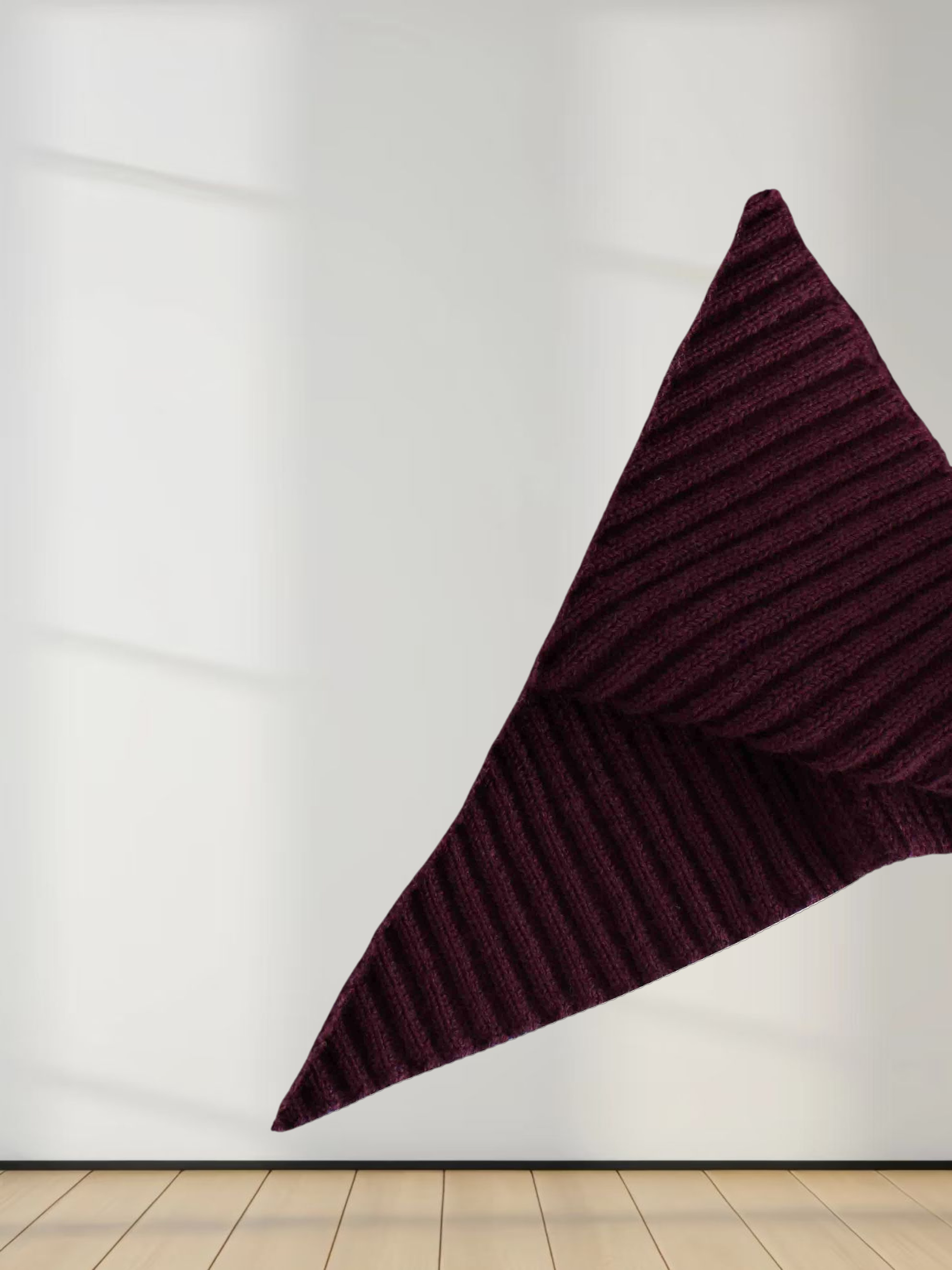 Center Design Sweater-Burgundy