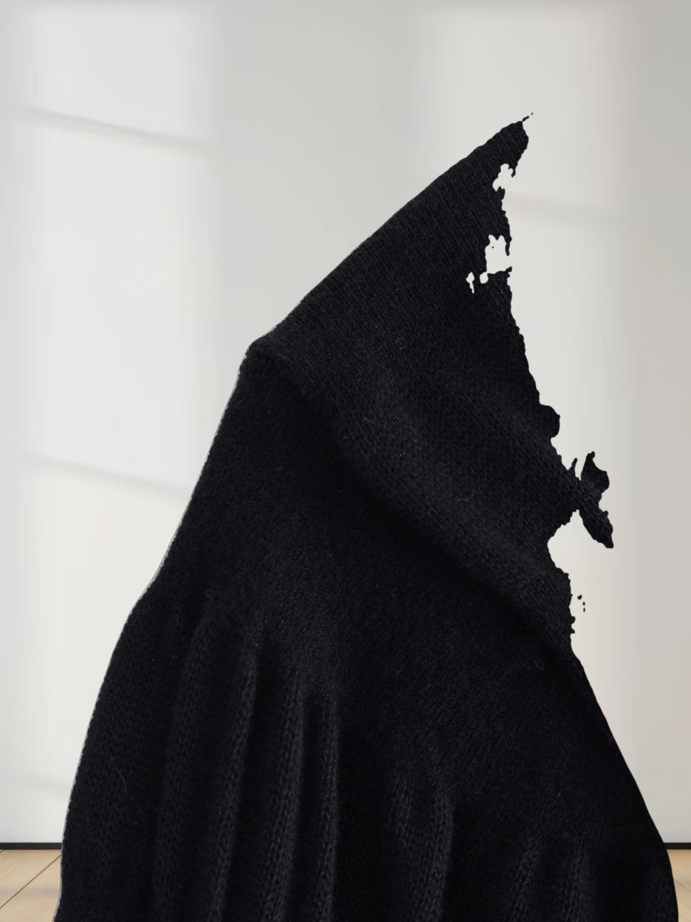 Ruched Sweater-Black