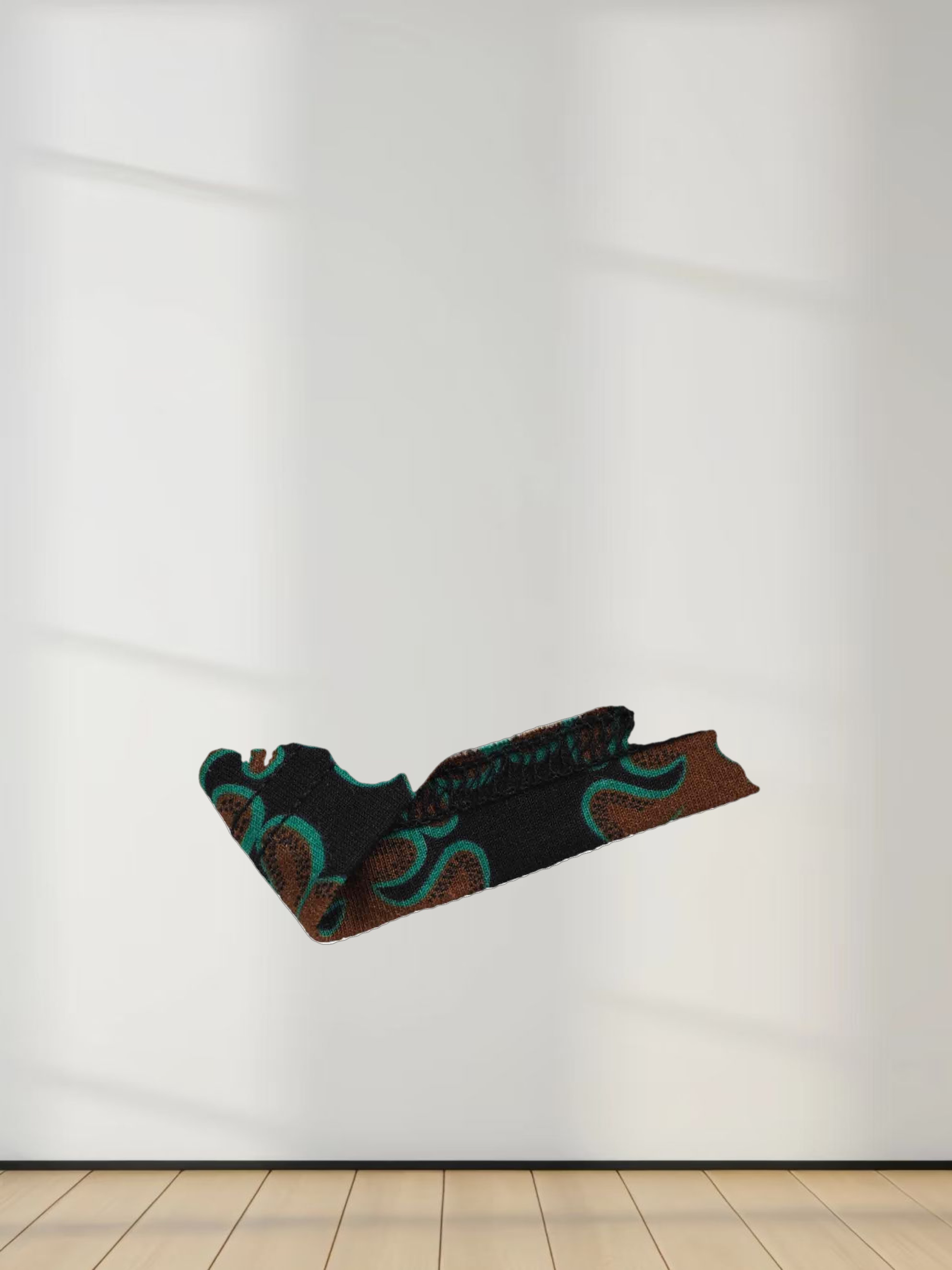 Printed Modal Turtleneck-Green/Brown Clover