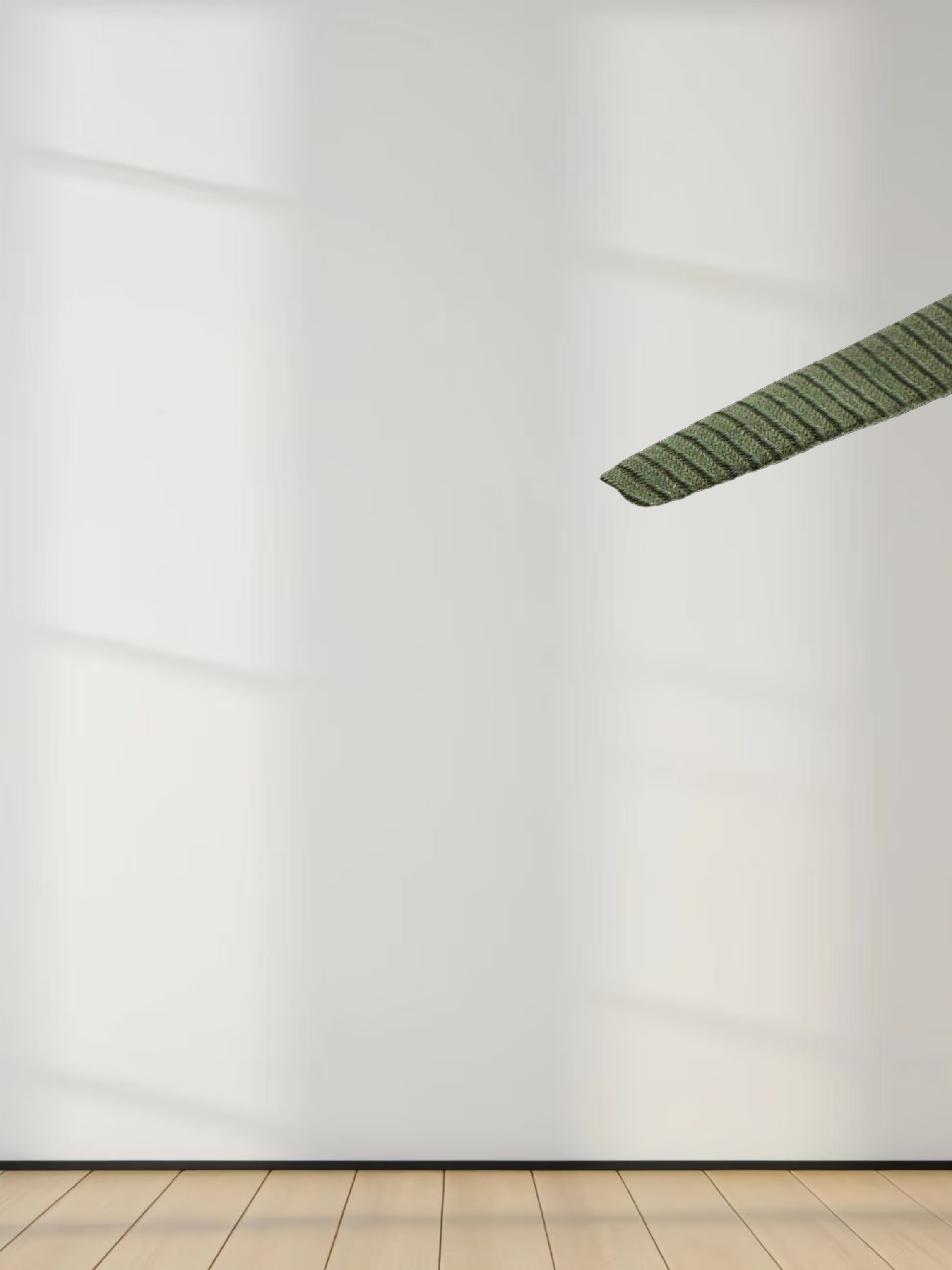 RIBBED HIGH V 3Q-CAMOUFLAGE GREEN