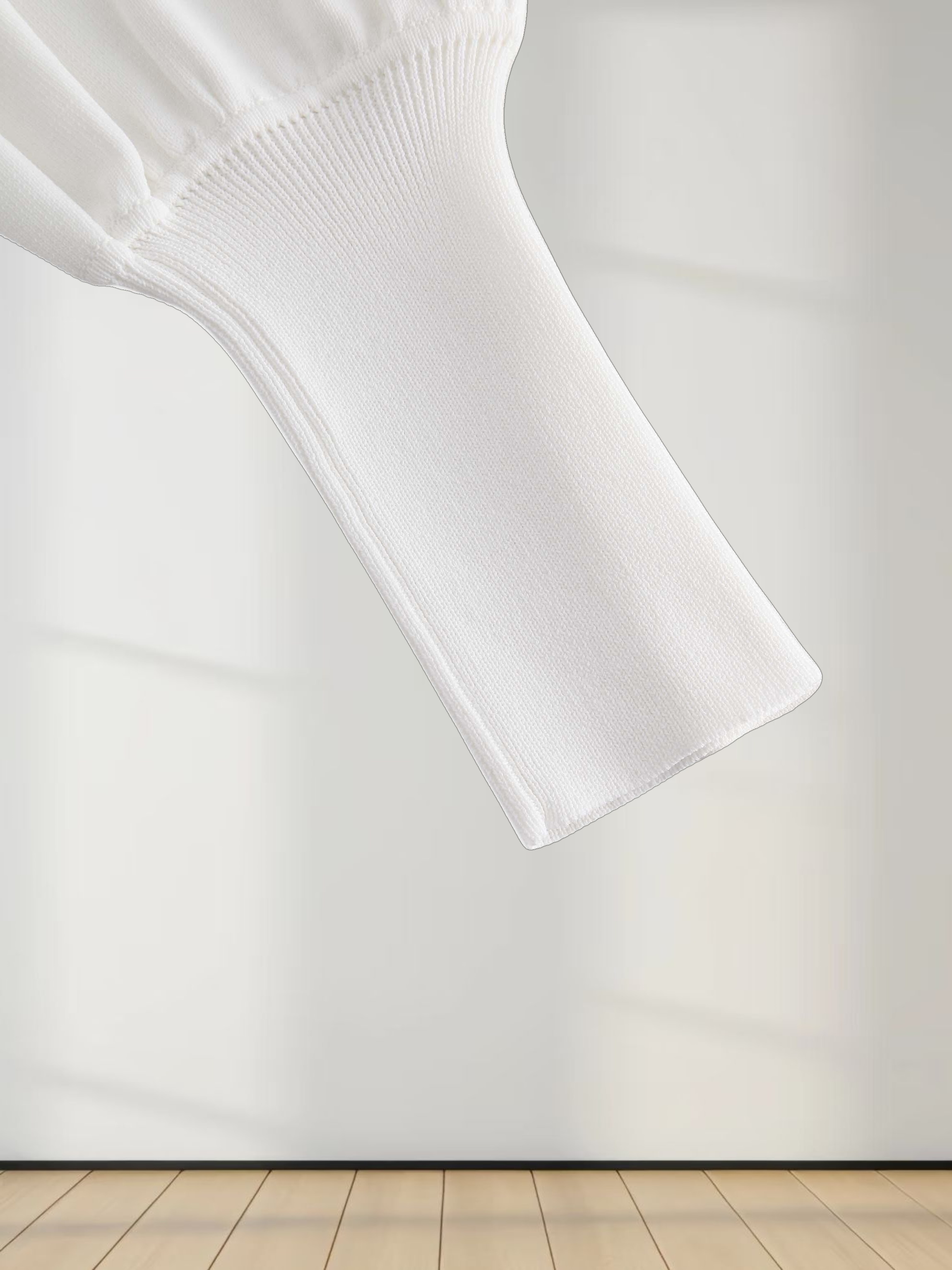 High Cuff Sweater-Cream