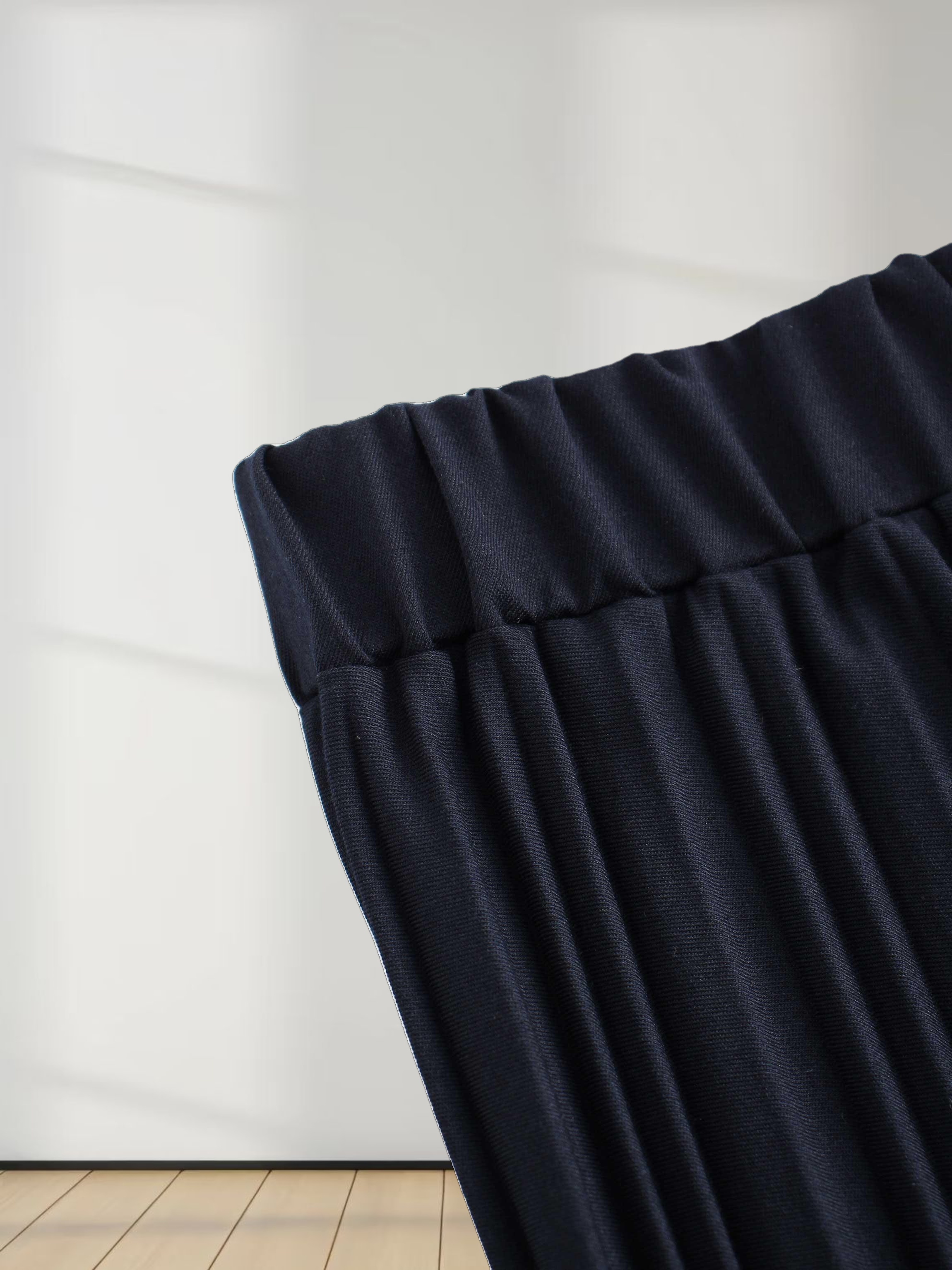 Mix Pleat Skirt-Navy