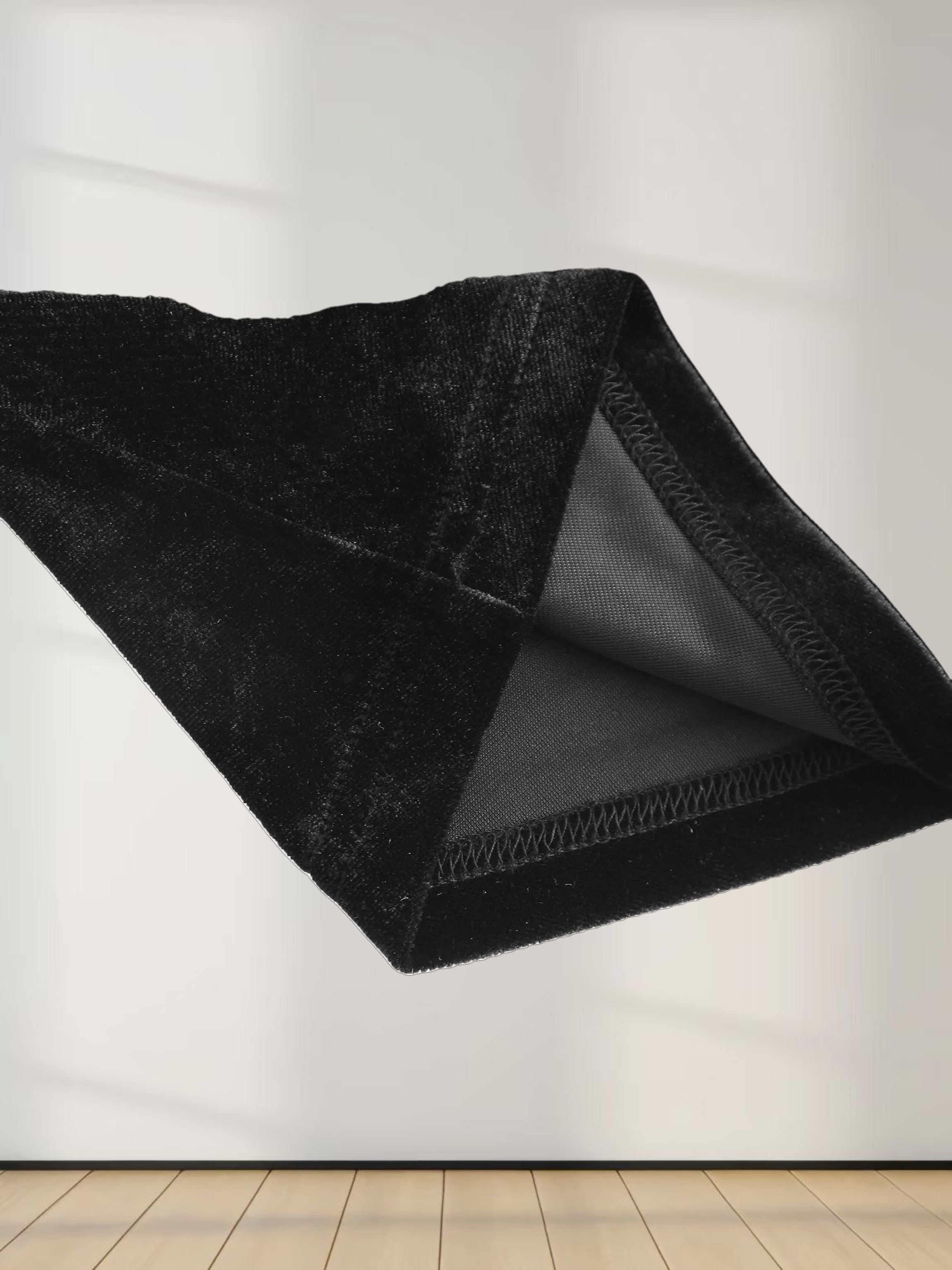 Velour Front Knot Maxi Dress-Black