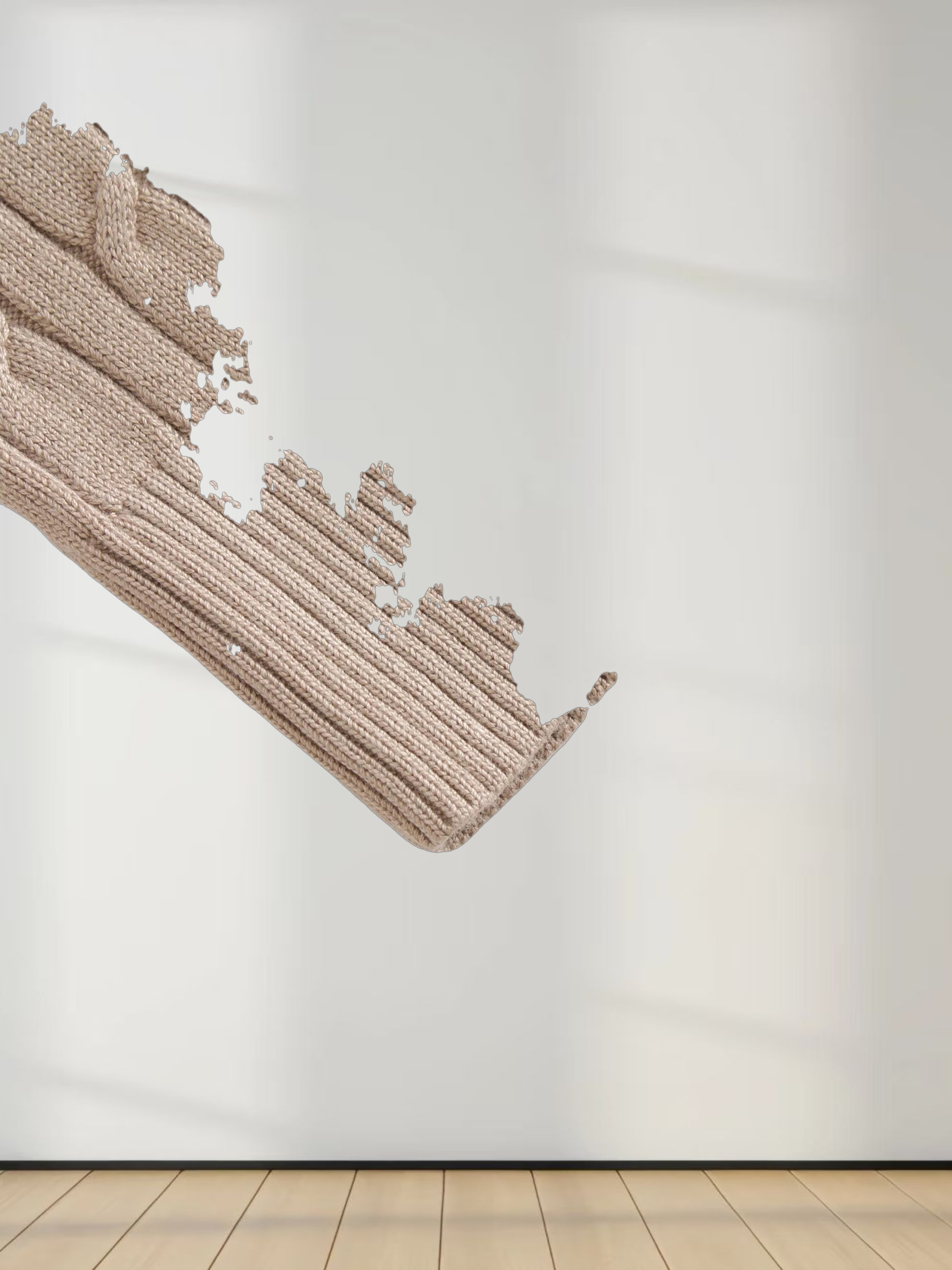 Knit Cable Sweater-Tan