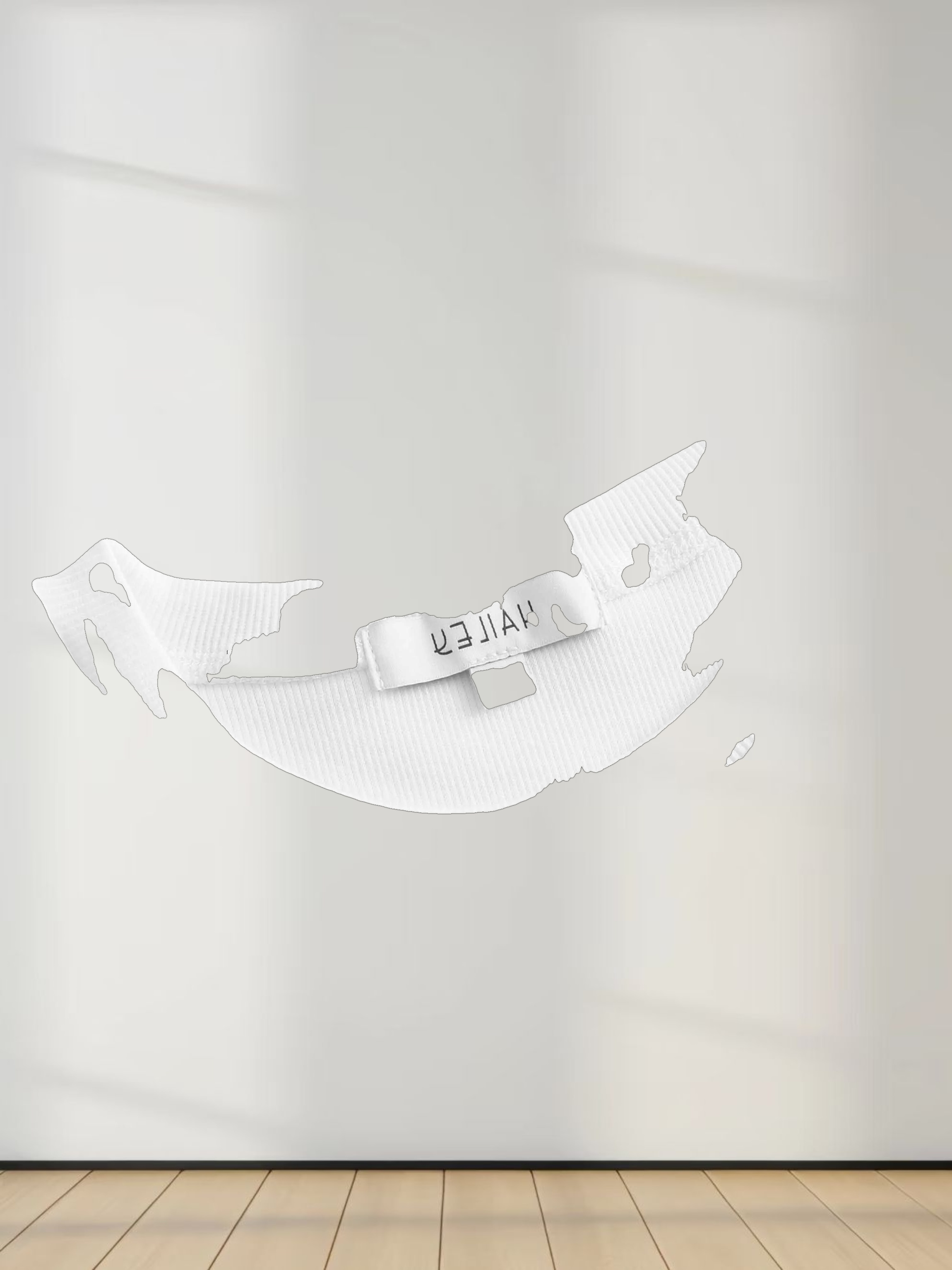 Ribbed Crew Neck Puff Sleeve Top-White