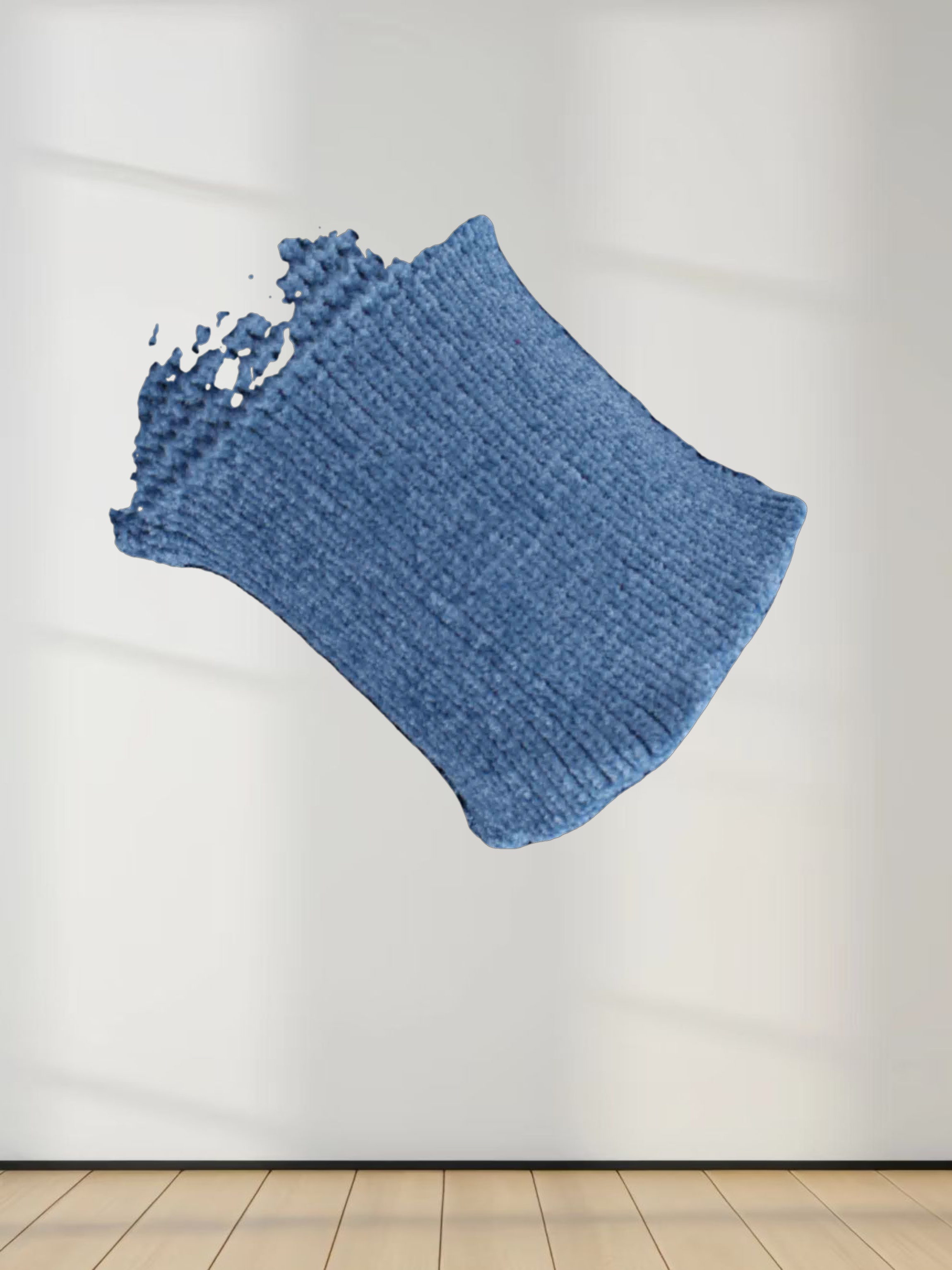 Chenille Waffle Sweater-Periwinkle