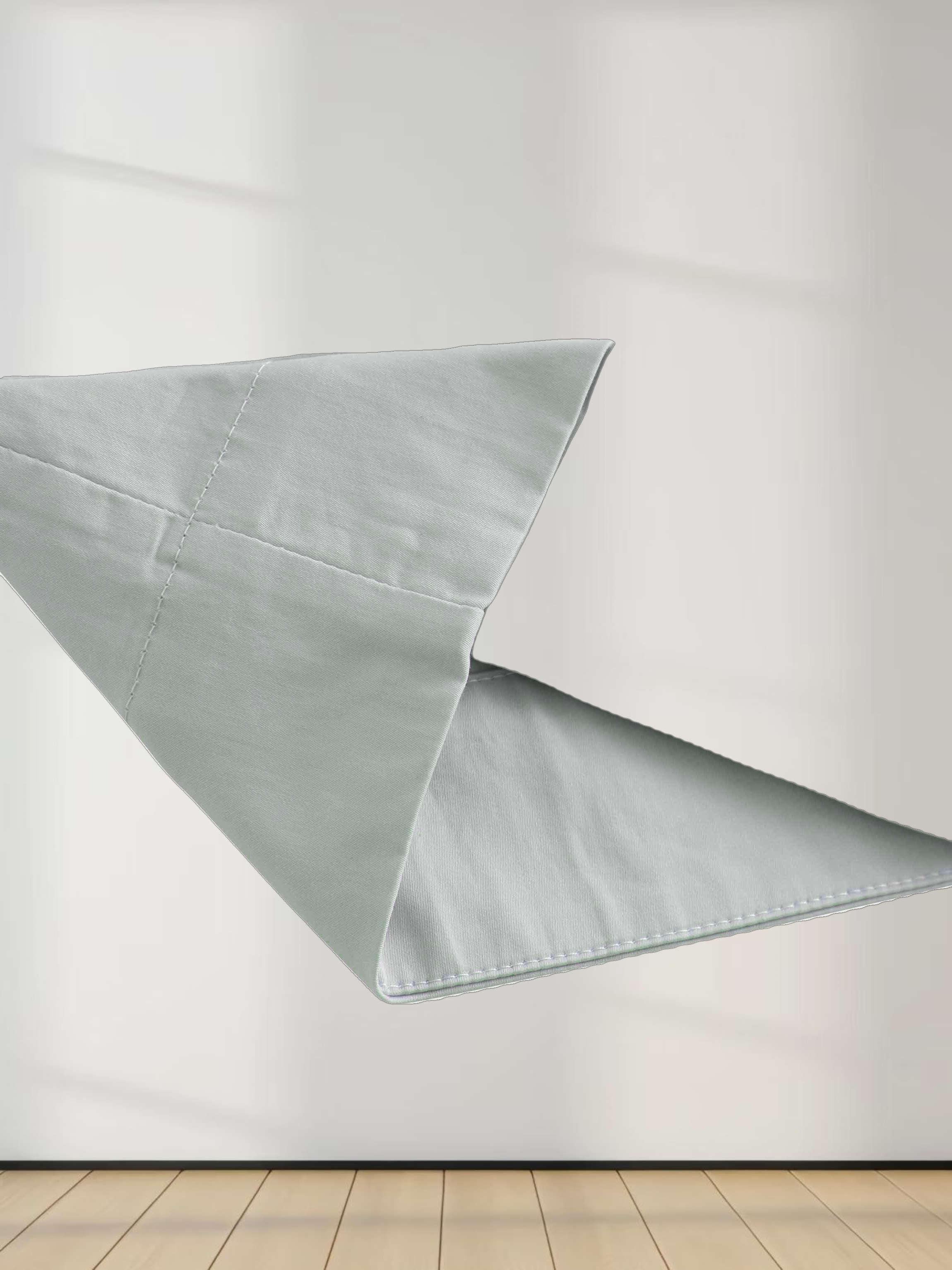 Pleat Front Button Down Dress-Light Blue