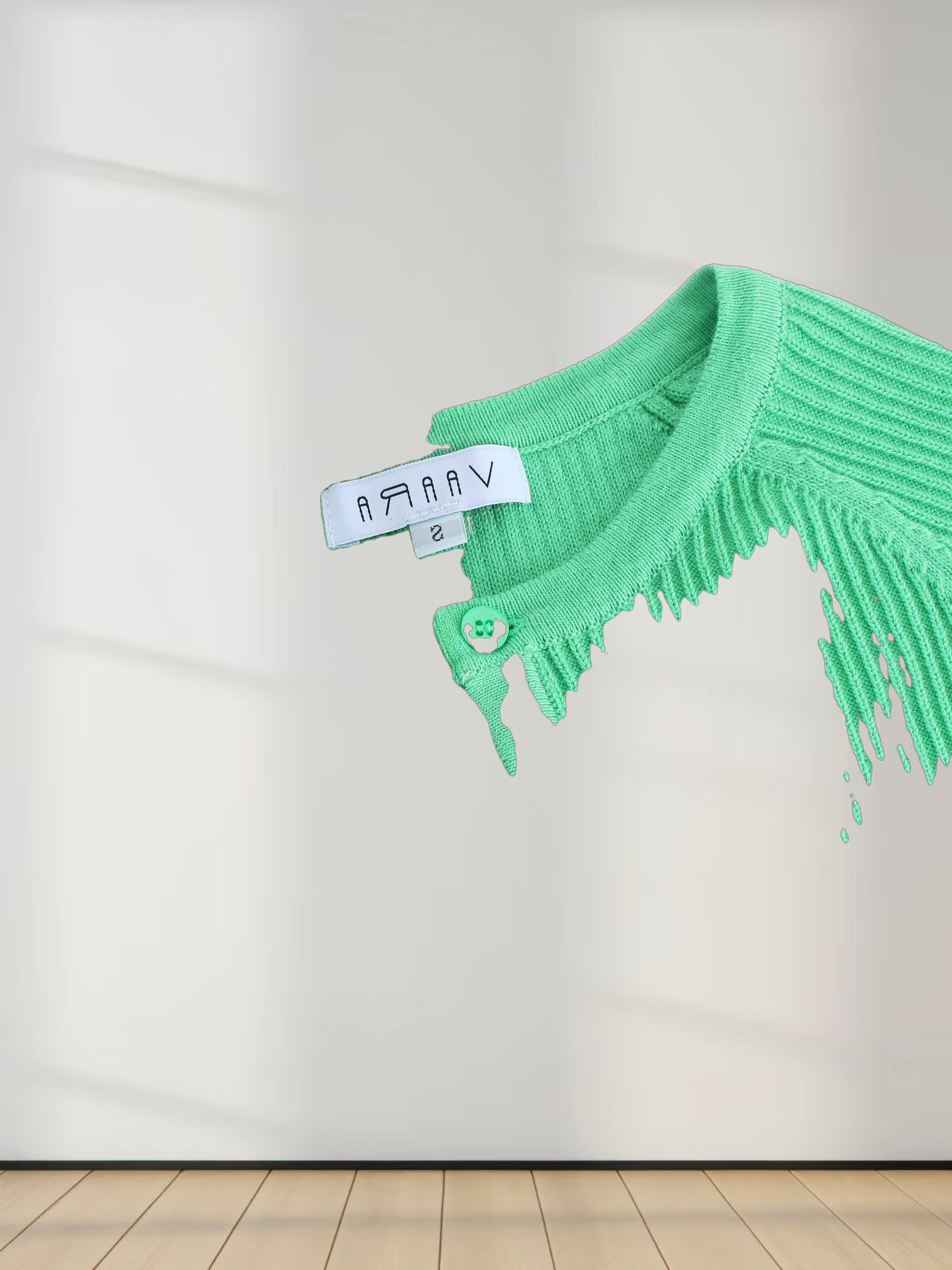 Ribbed Knit Cardigan-Kelly Green