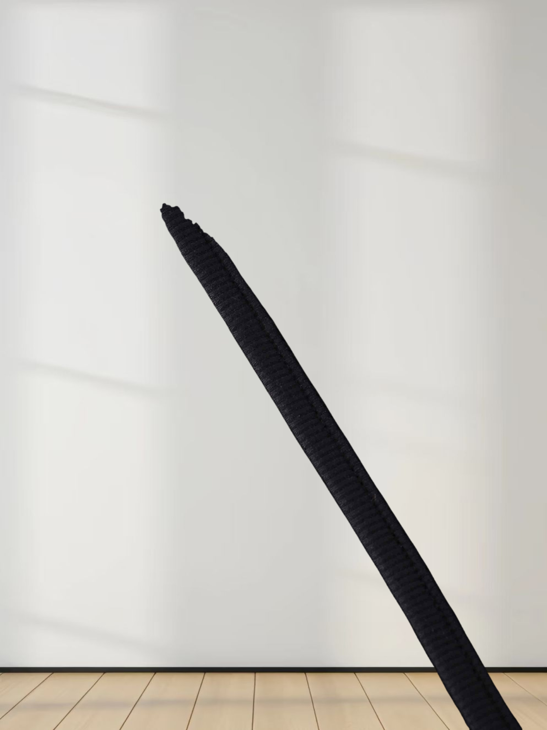 RIBBED WRAP TEE-BLACK