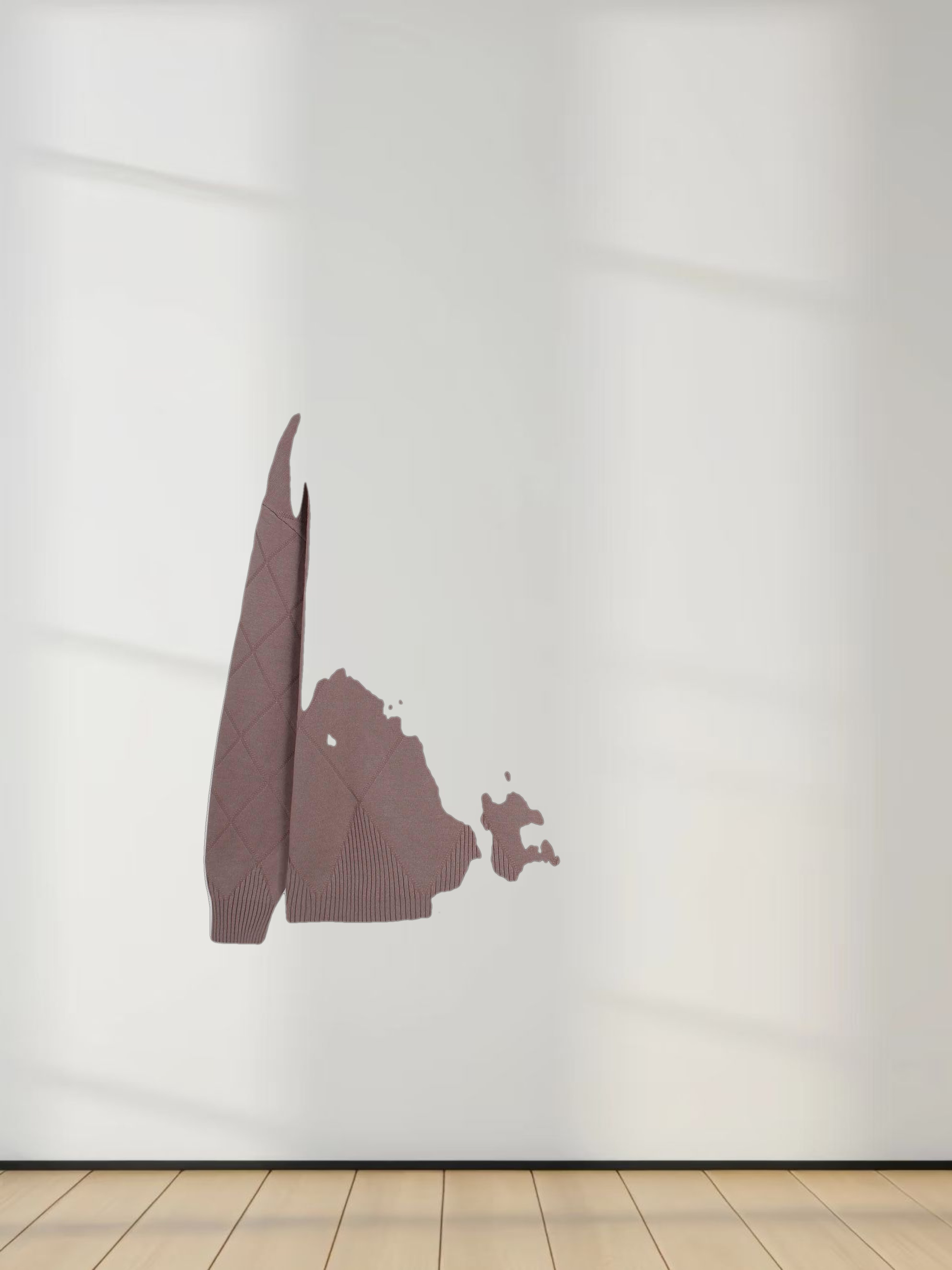 Oversized Diamond Detail Sweater-Taupe