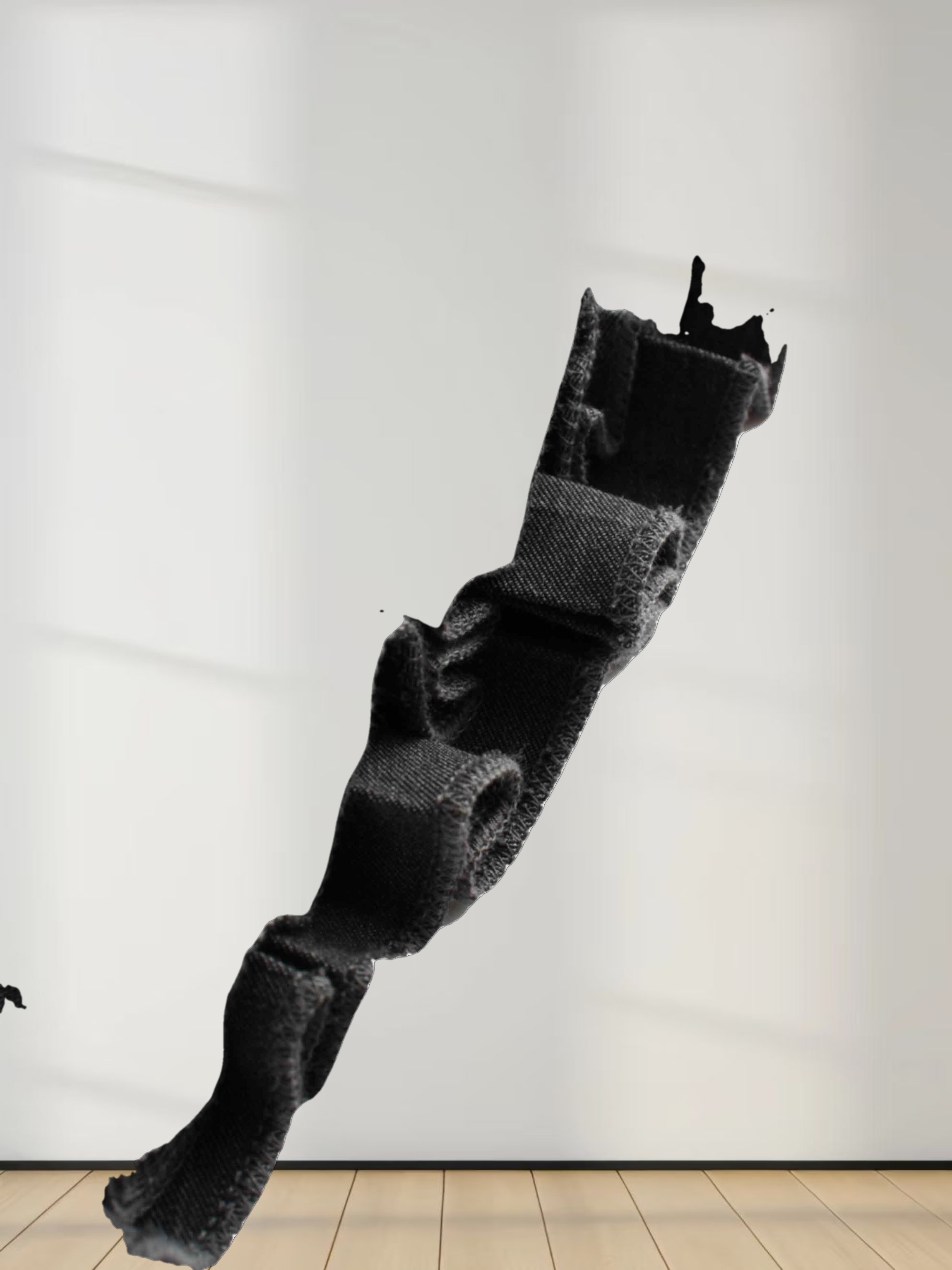 Mix Pleat Skirt-Denim Grey