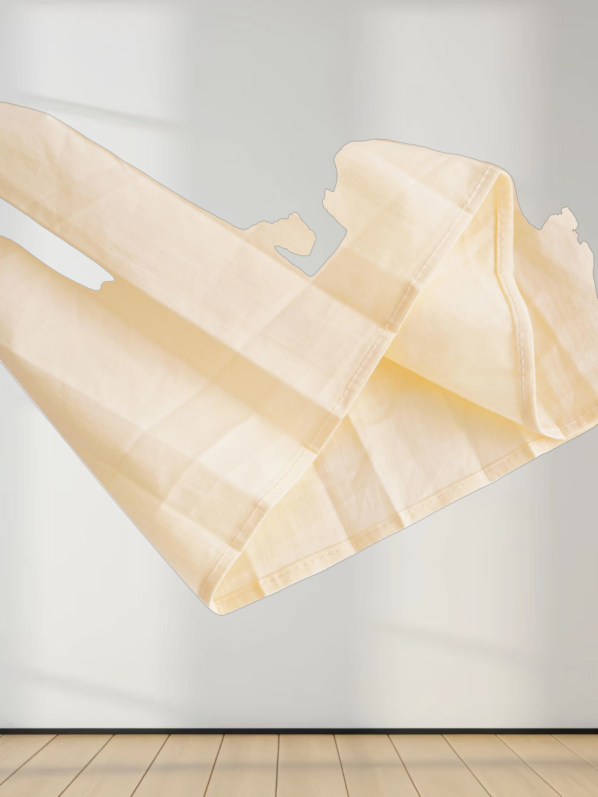 Drop Waist Pintuck Pleat Cotton Dress-Yellow