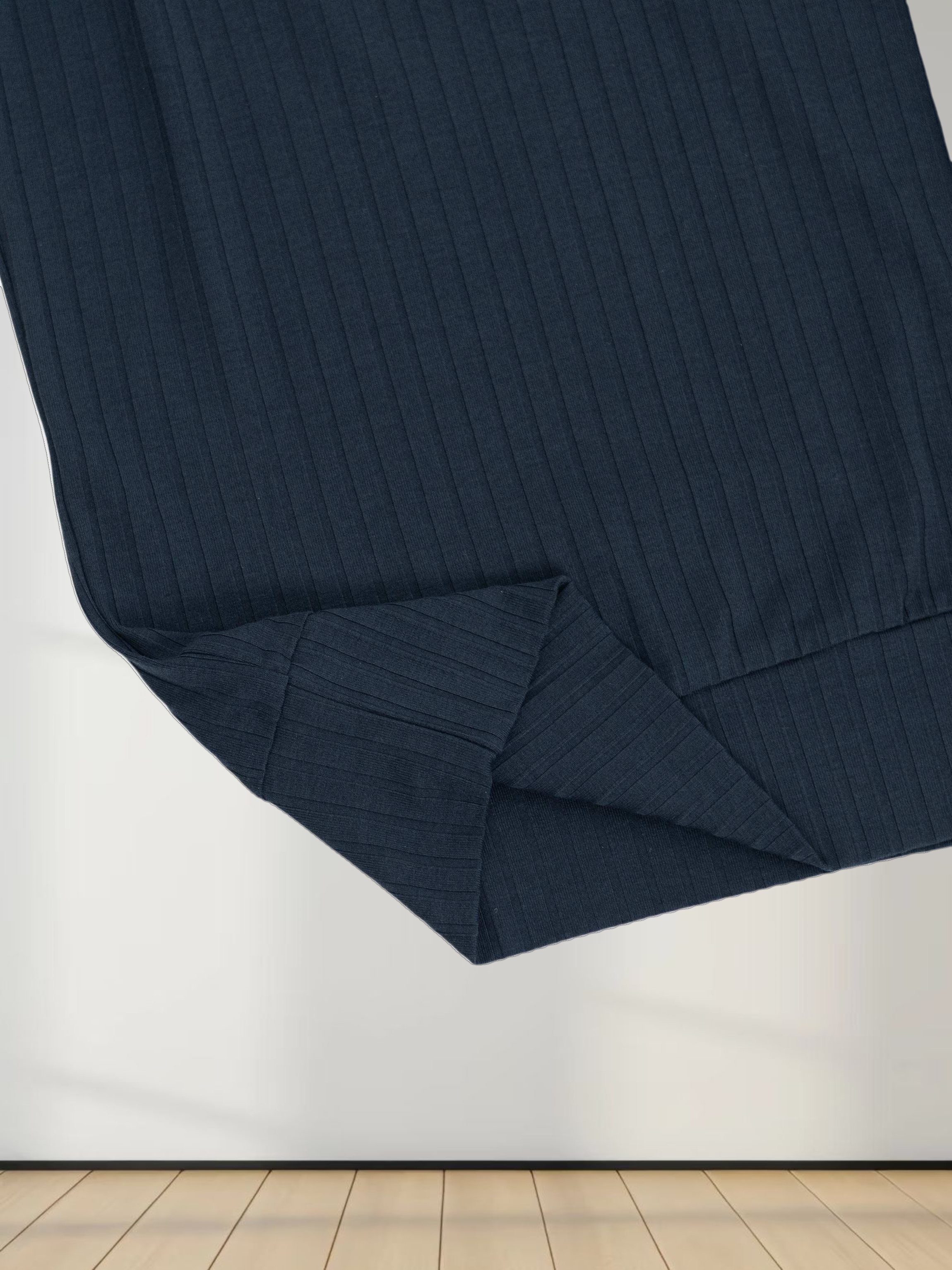 Ribbed High V Bomber-Navy