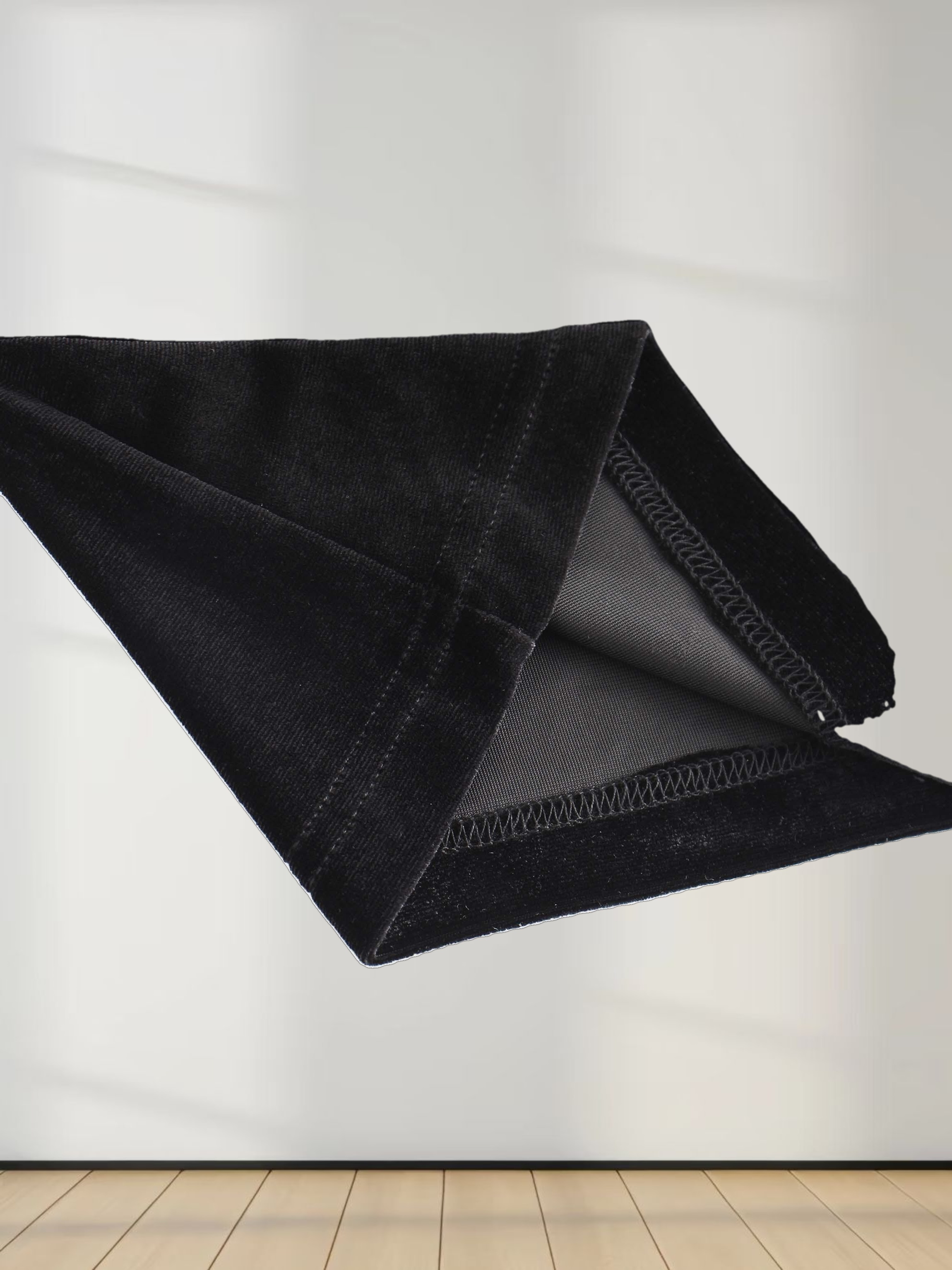 Ombre Velour Slip Dress-Black