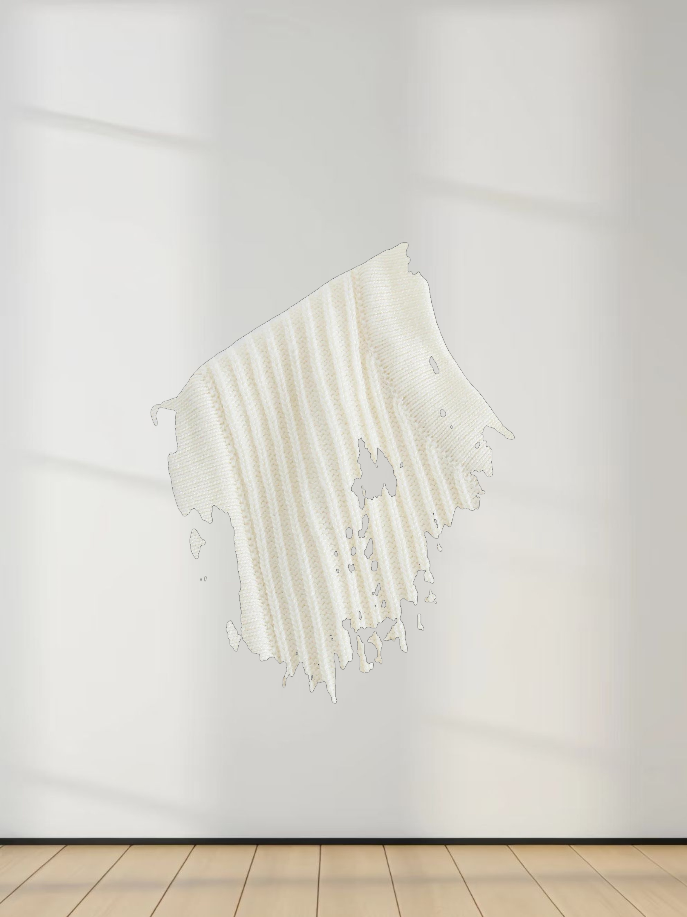 Sleeveless Ribbed Crew-Ivory