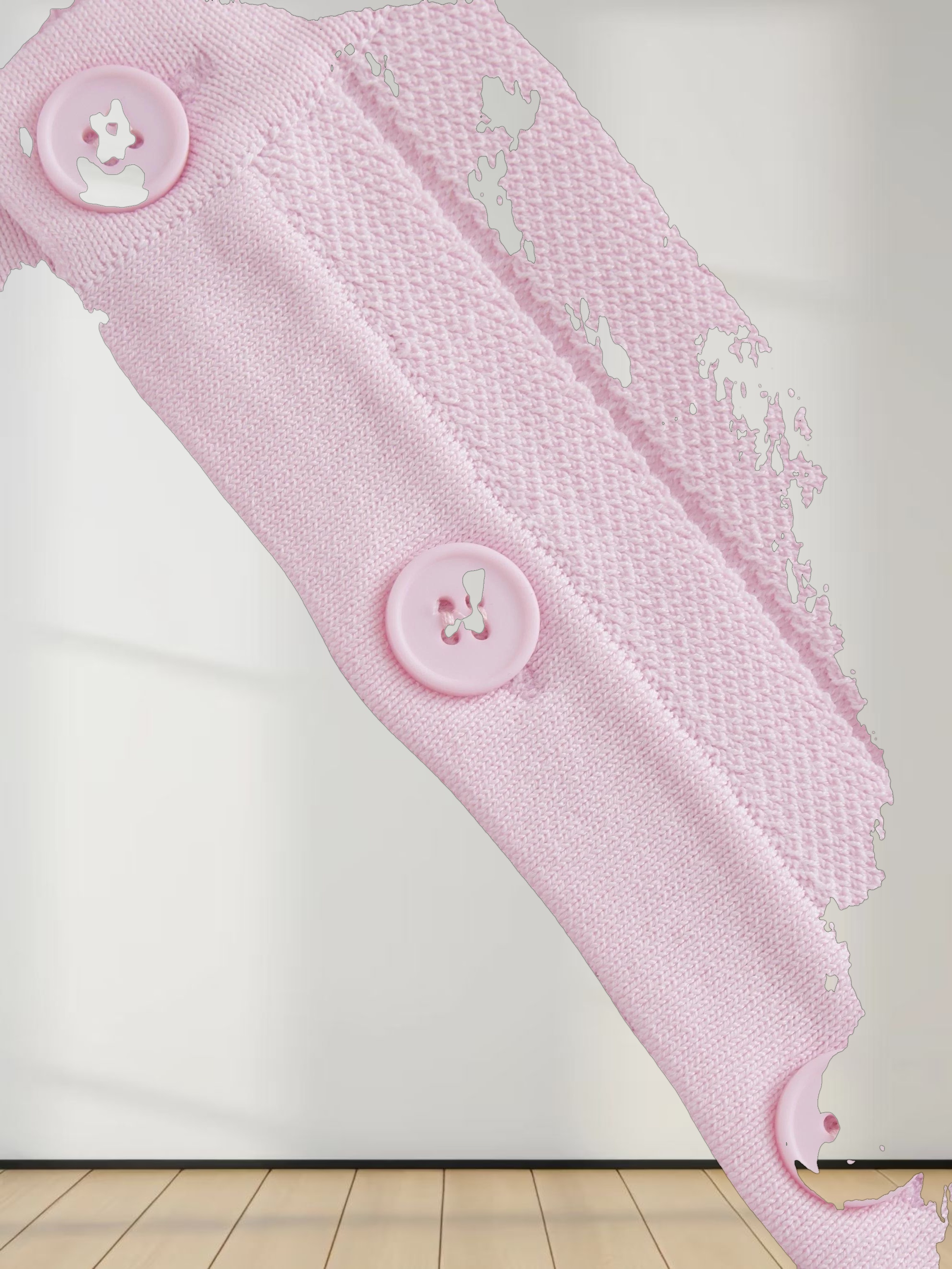 Silky Knit Cropped Cardigan-Light Pink