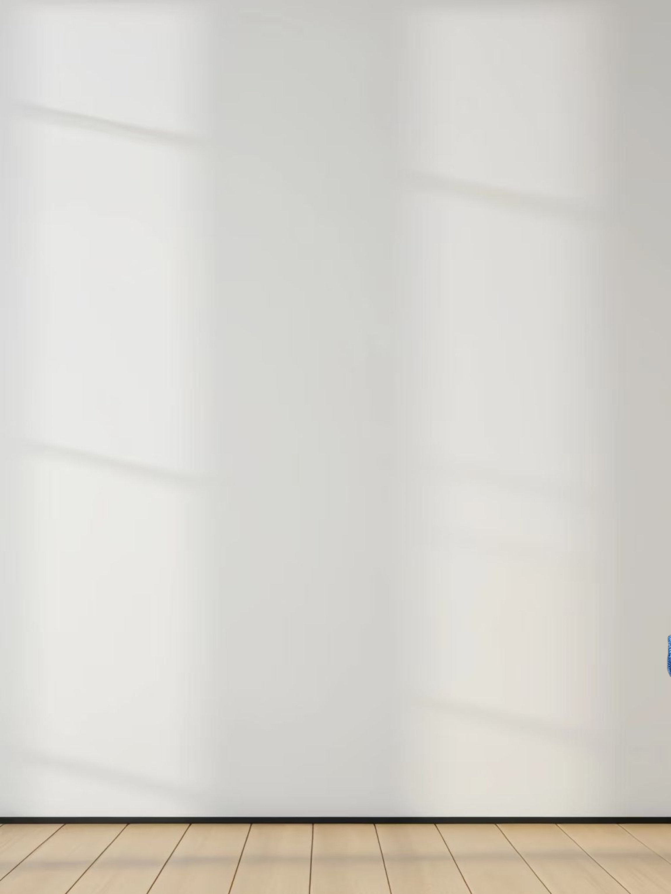 RIBBED HIGH V 3Q-DENIM BLUE