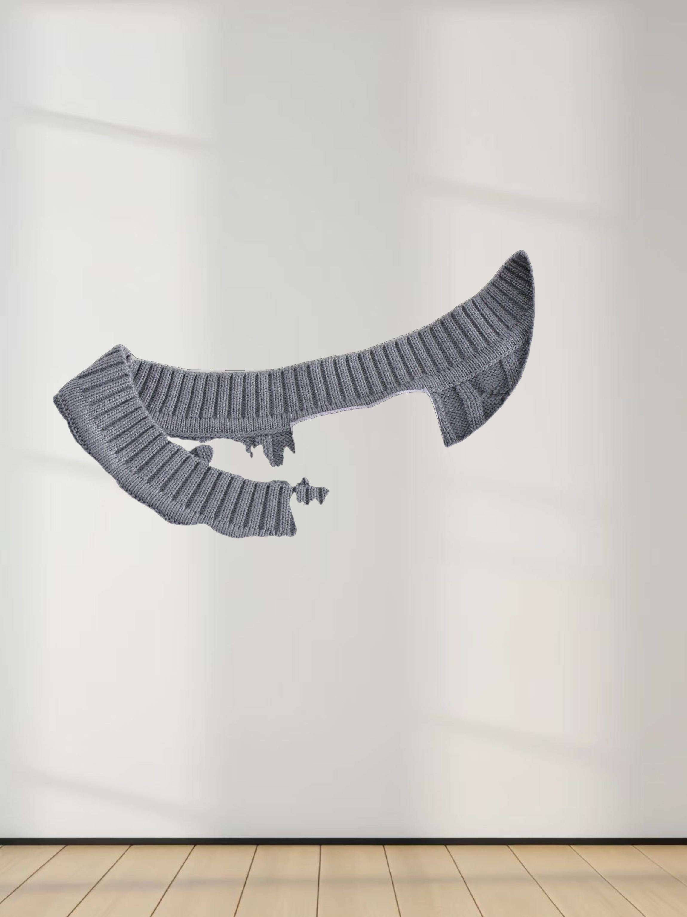 Knit Cable Sweater-Slate Blue