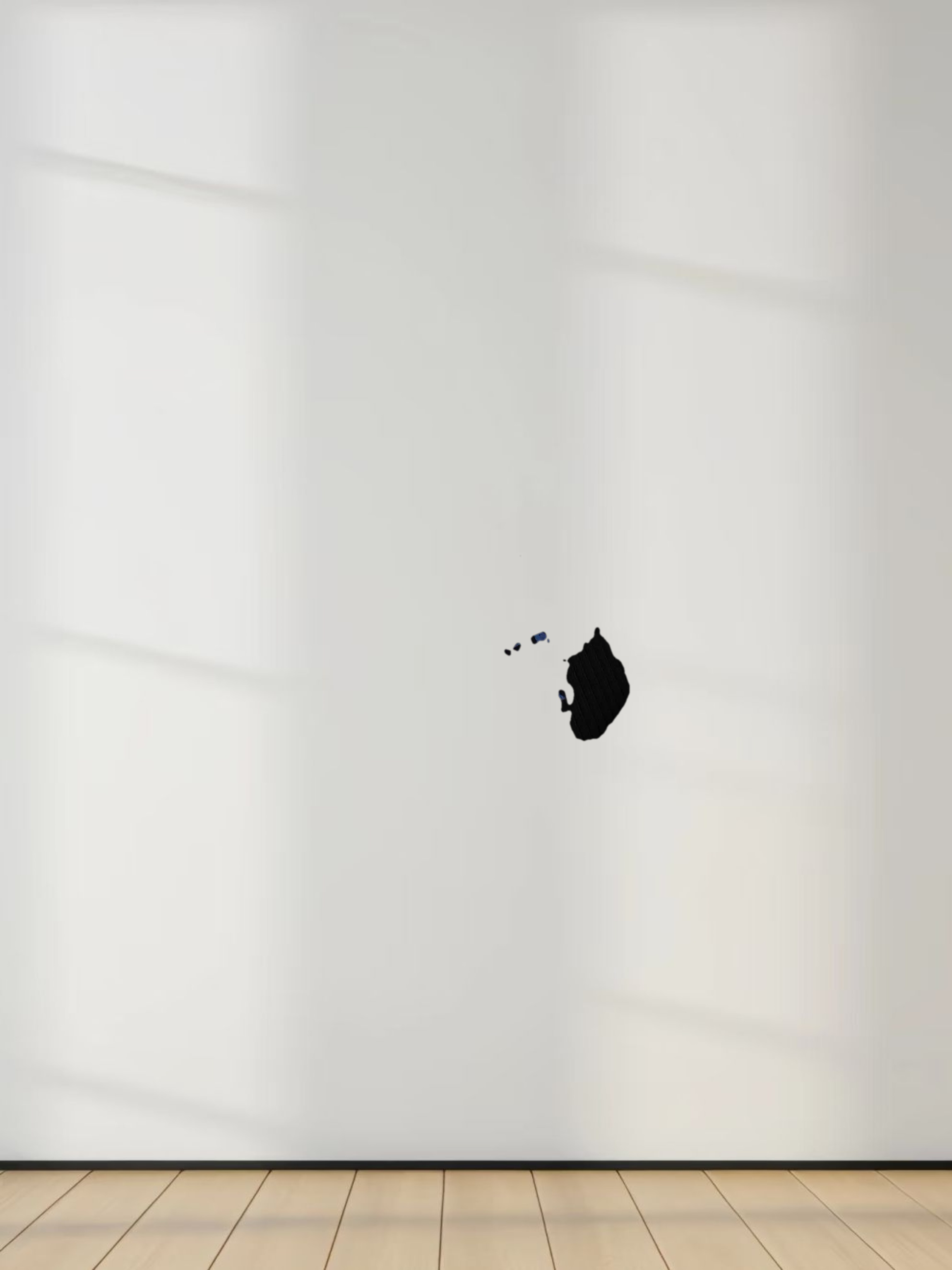 Soft Ribbed High V Tee-Black