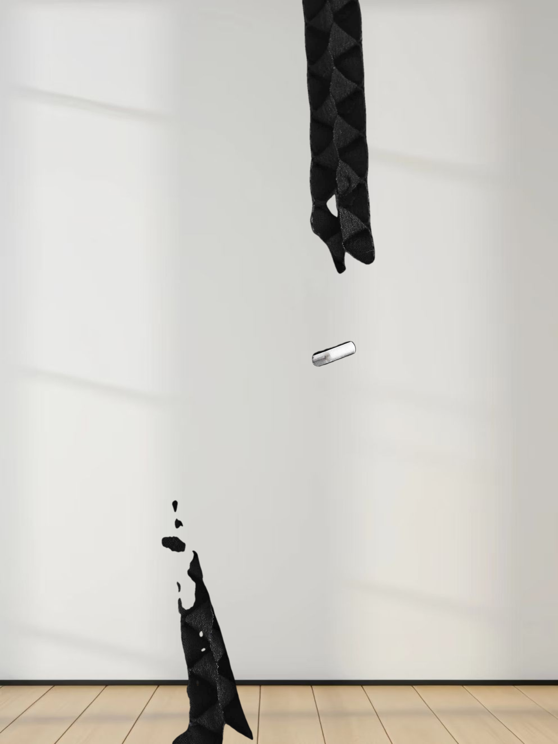 Chiffon Rikrak Lace Dress-Black