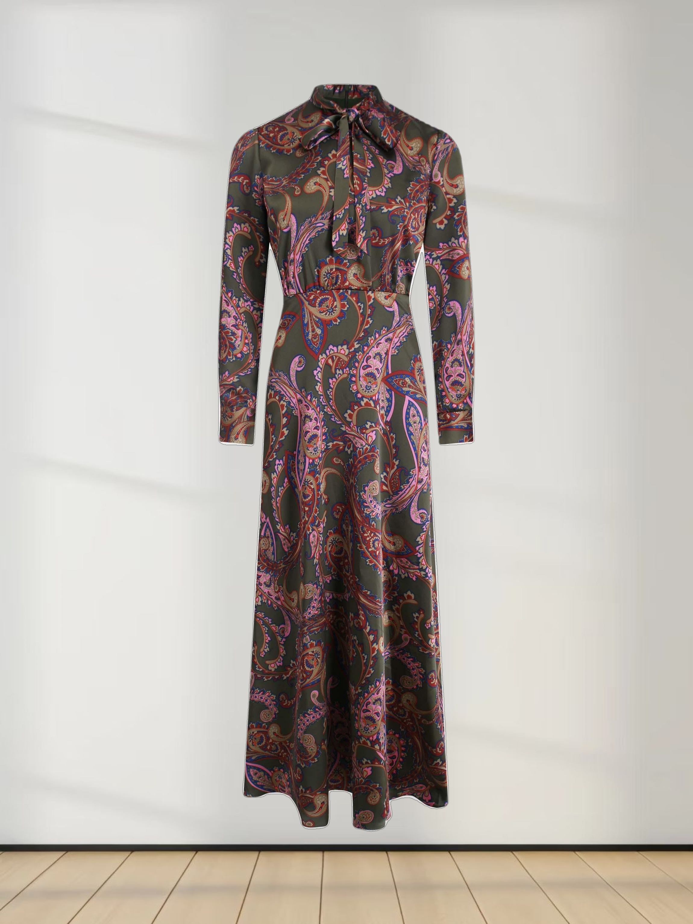 Emma Dress-Olive Paisley